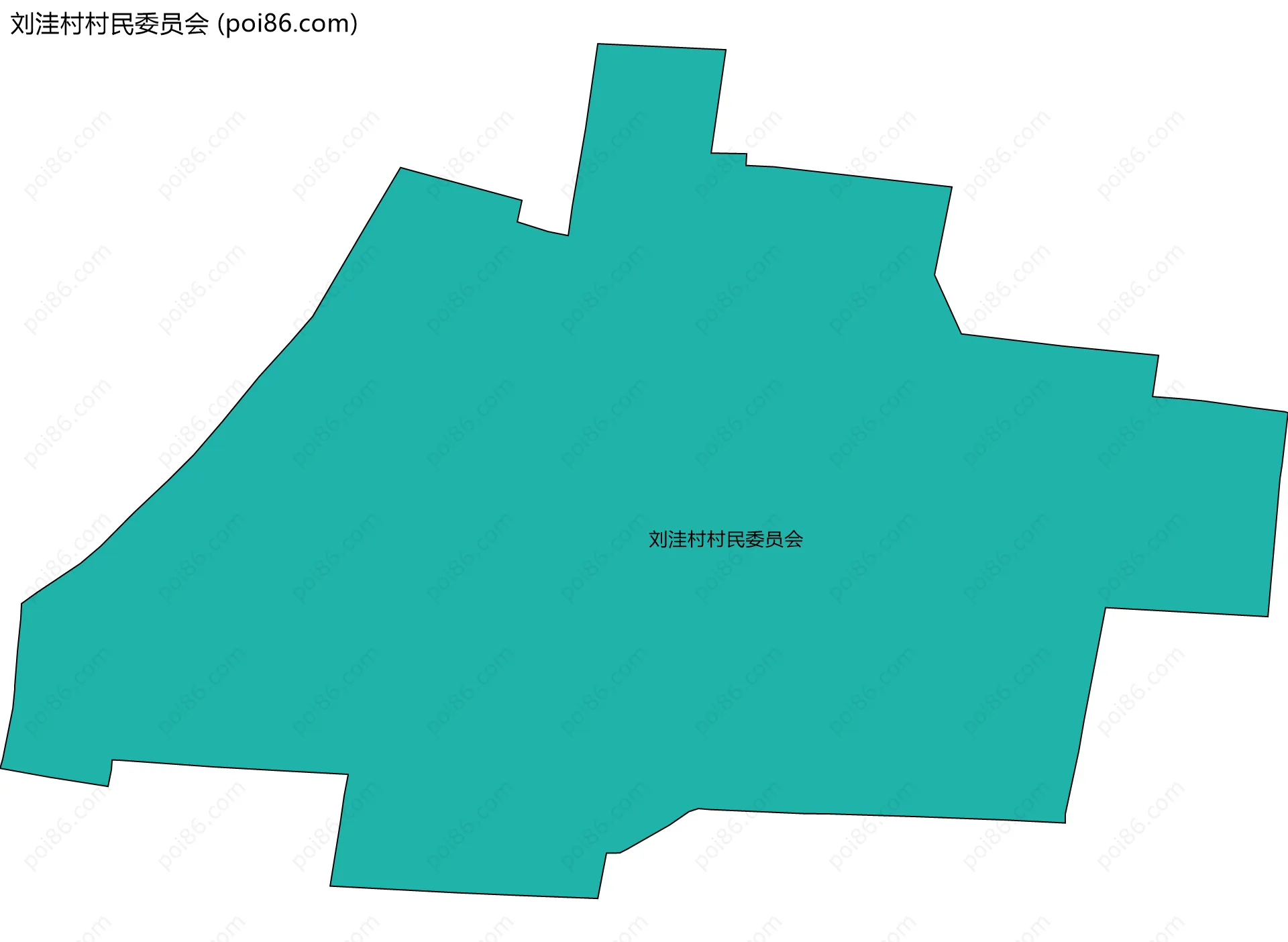 刘洼村村民委员会边界地图