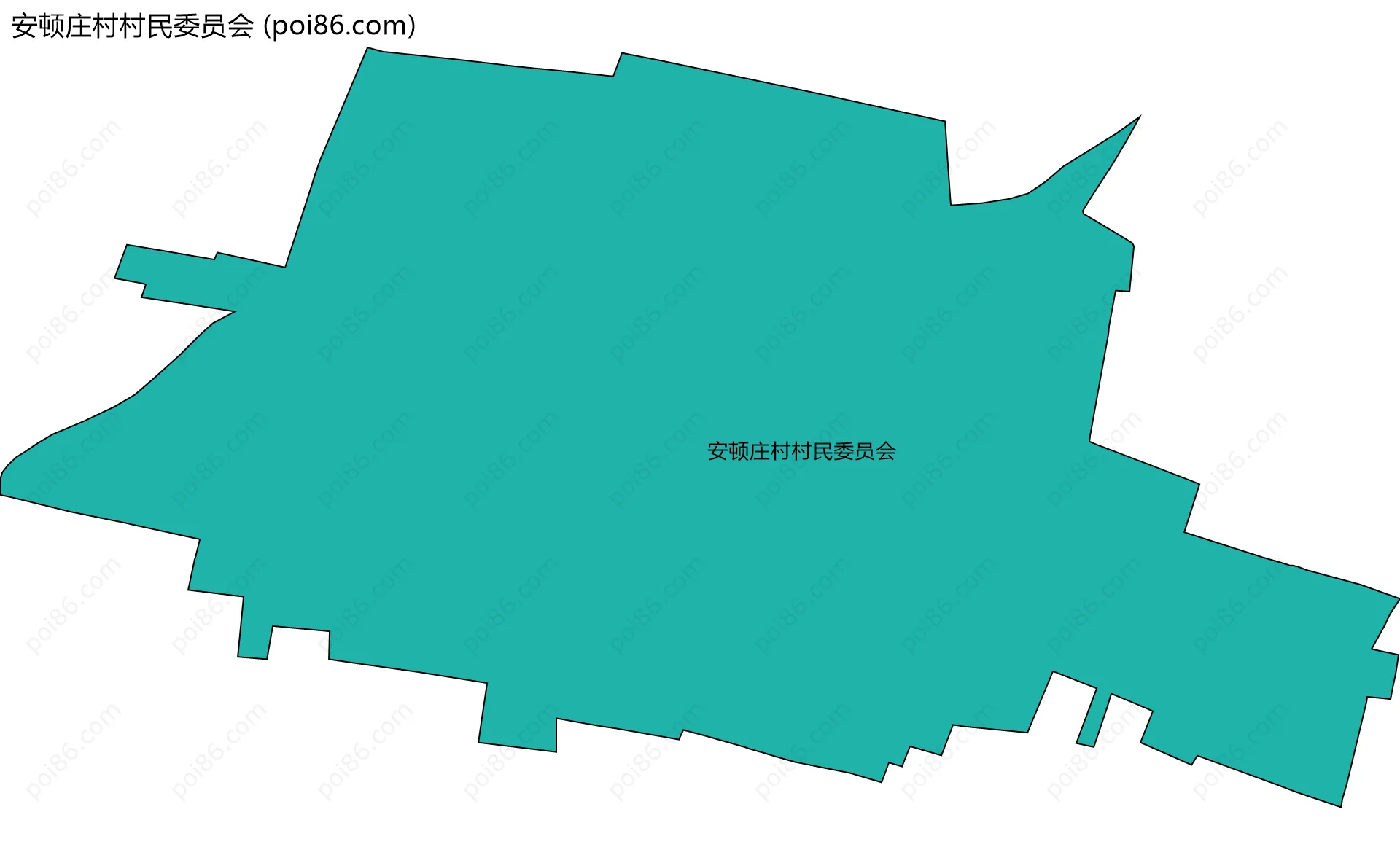 安顿庄村村民委员会边界地图