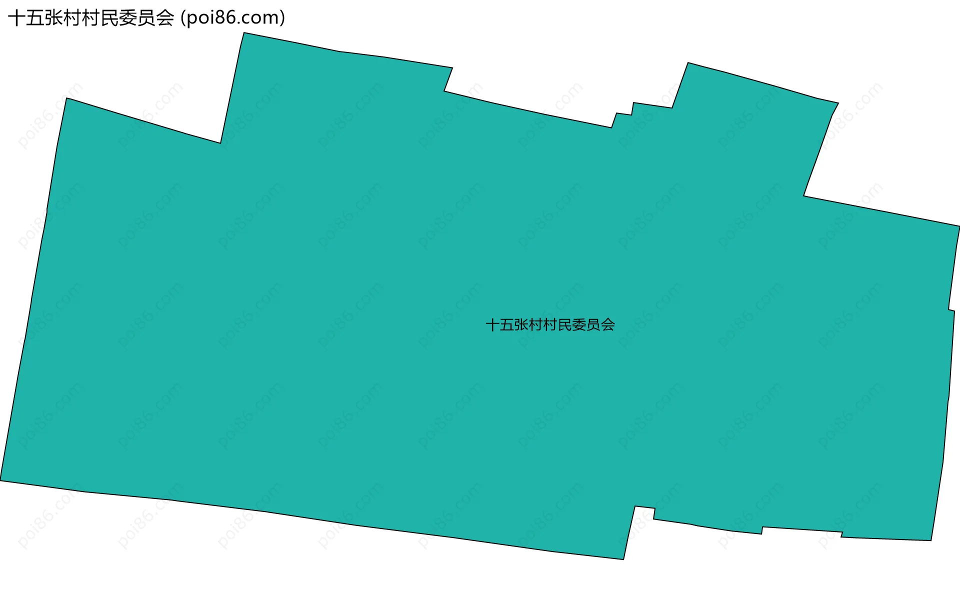 十五张村村民委员会边界地图