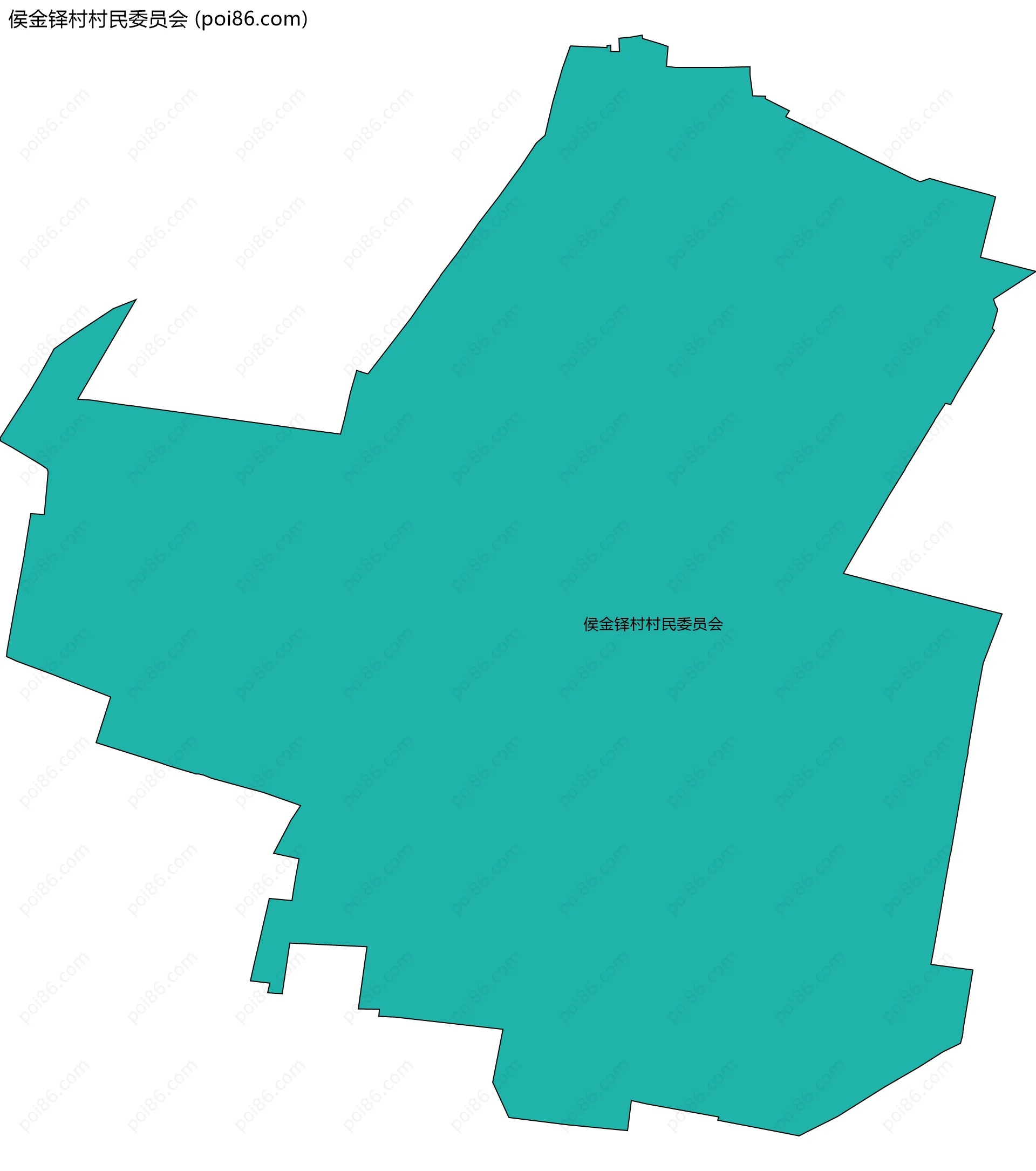 侯金铎村村民委员会边界地图