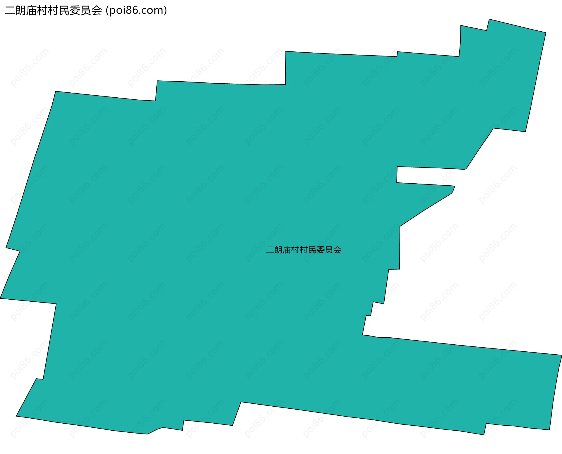 二朗庙村村民委员会边界地图