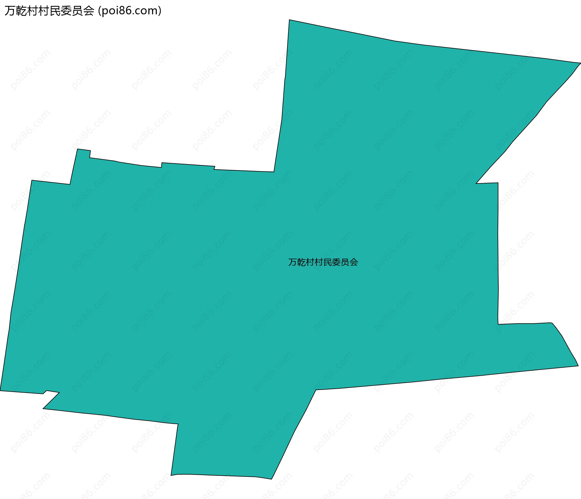 万乾村村民委员会边界地图