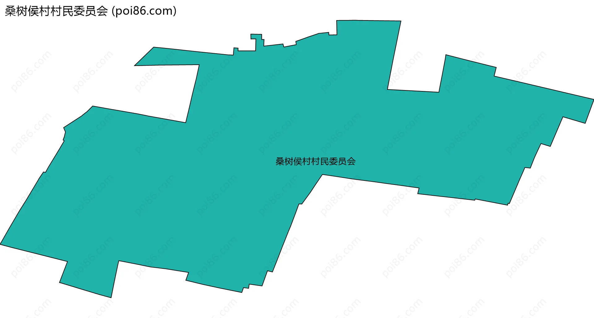 桑树侯村村民委员会边界地图