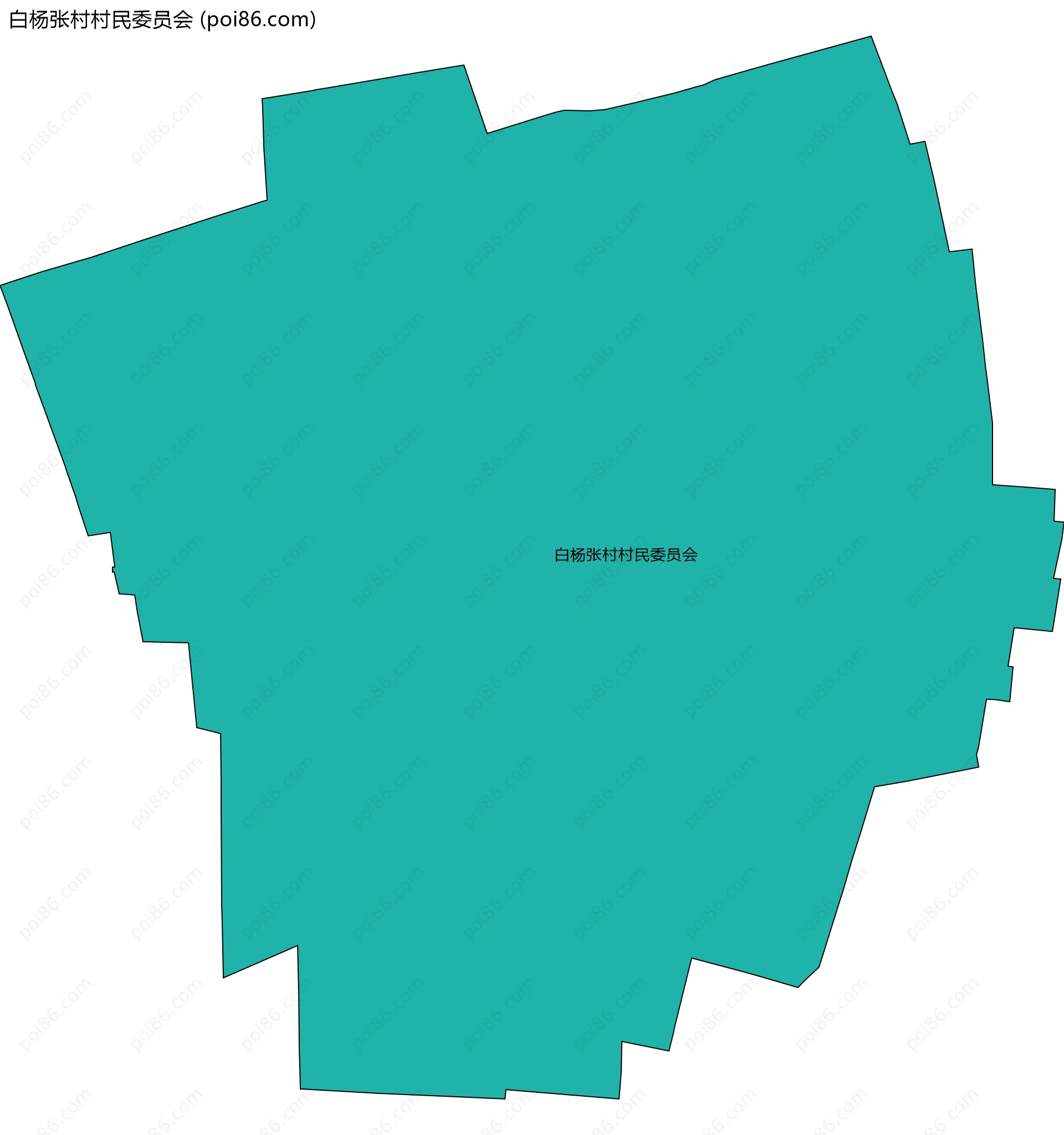 白杨张村村民委员会边界地图