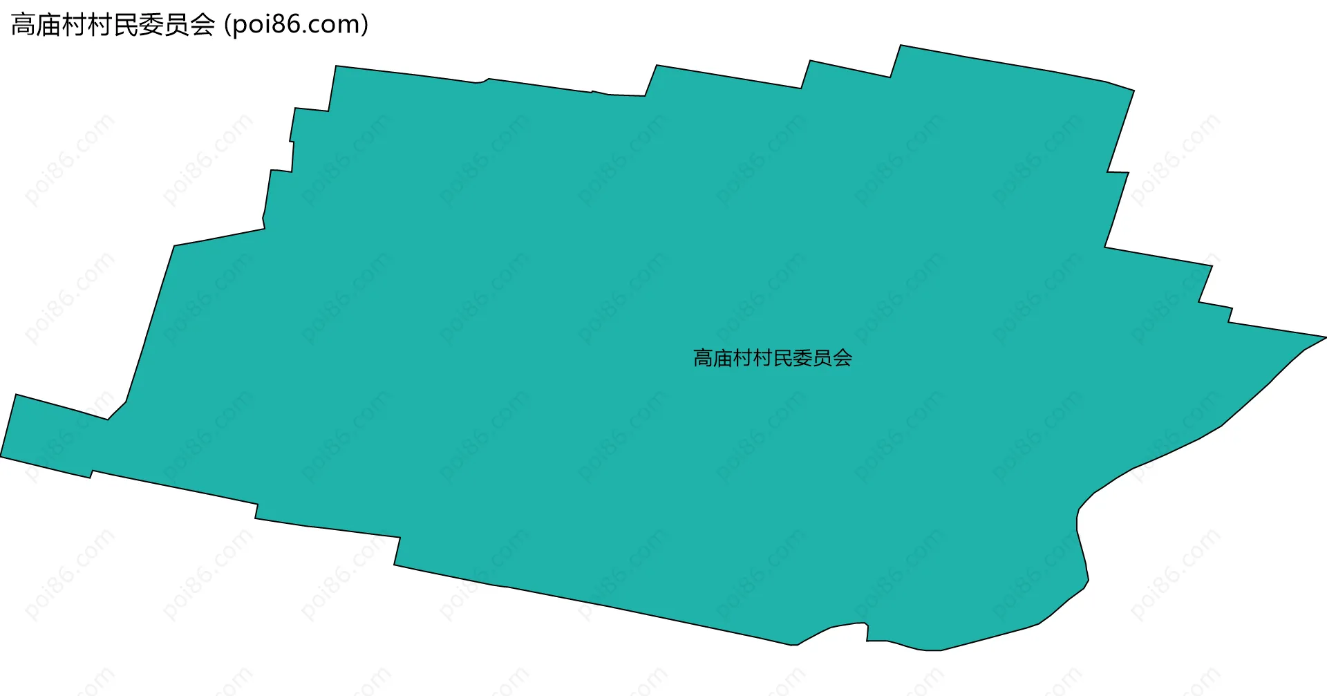 高庙村村民委员会边界地图