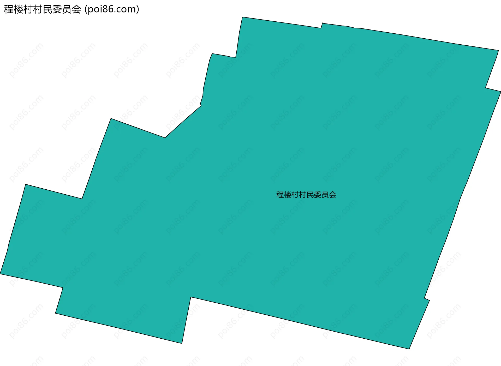 程楼村村民委员会边界地图