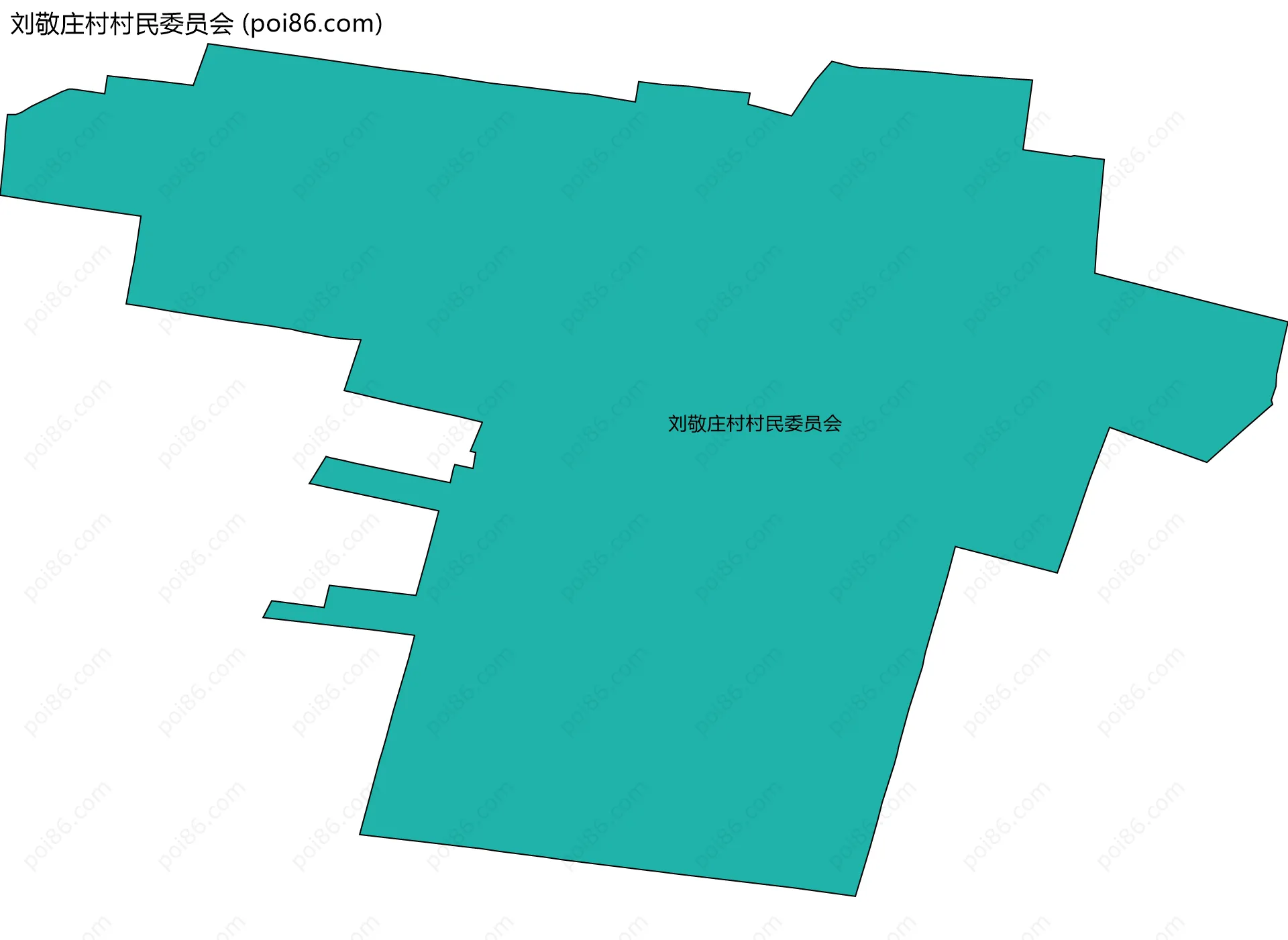 刘敬庄村村民委员会边界地图