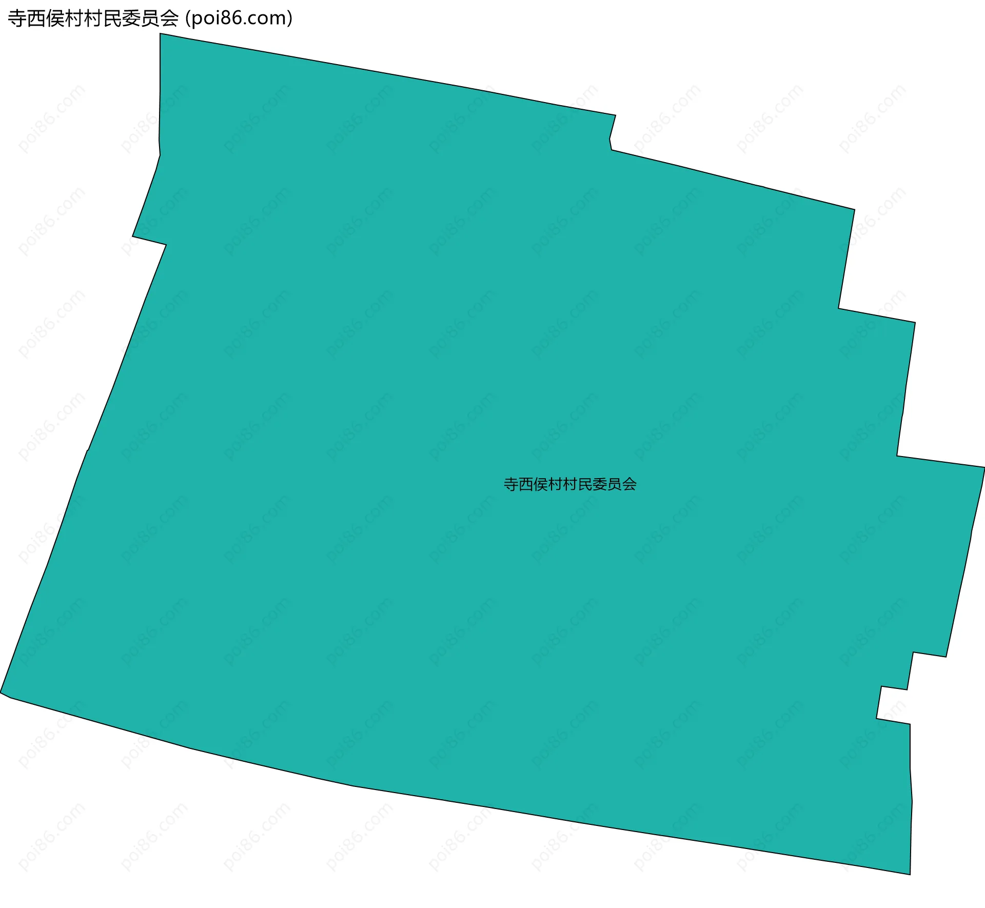 寺西侯村村民委员会边界地图