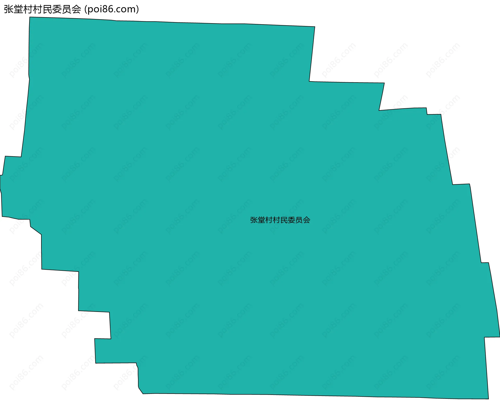 张堂村村民委员会边界地图