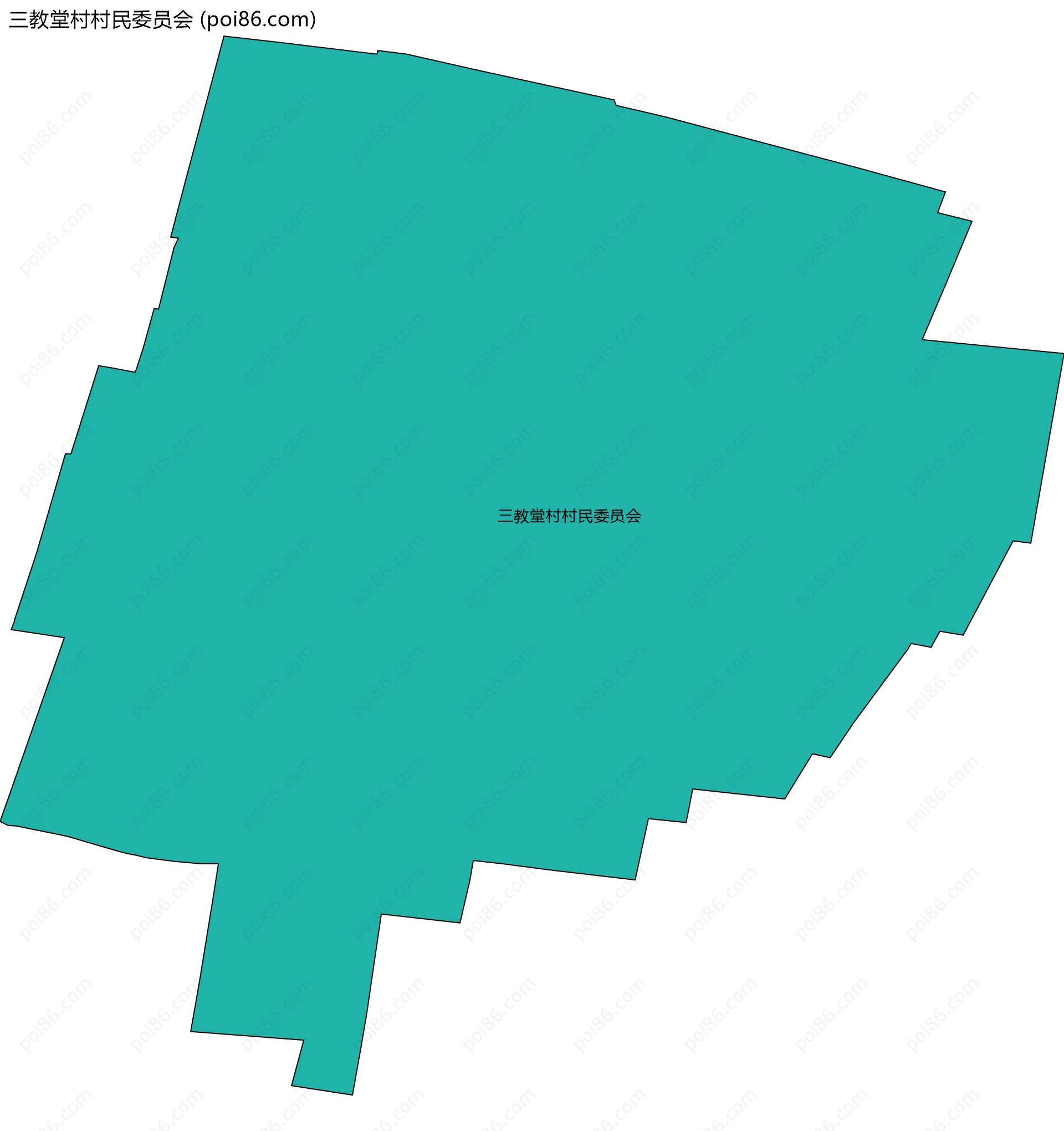 三教堂村村民委员会边界地图