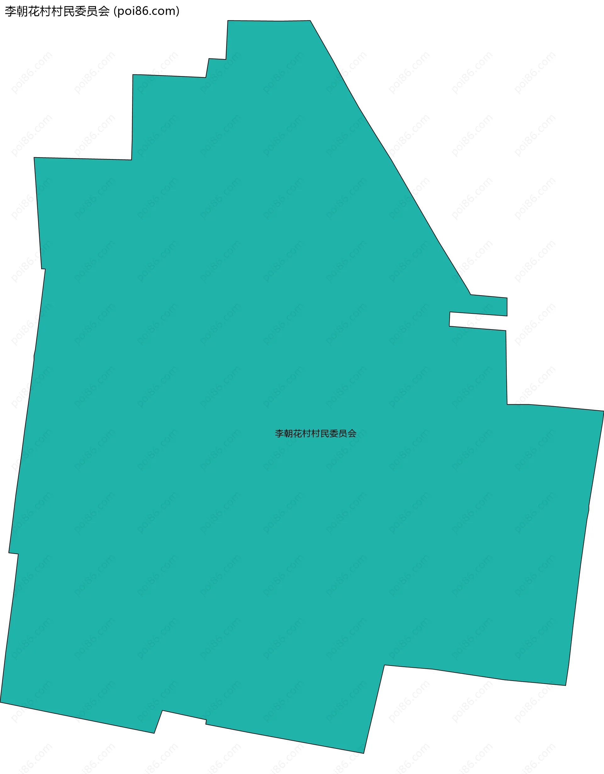 李朝花村村民委员会边界地图