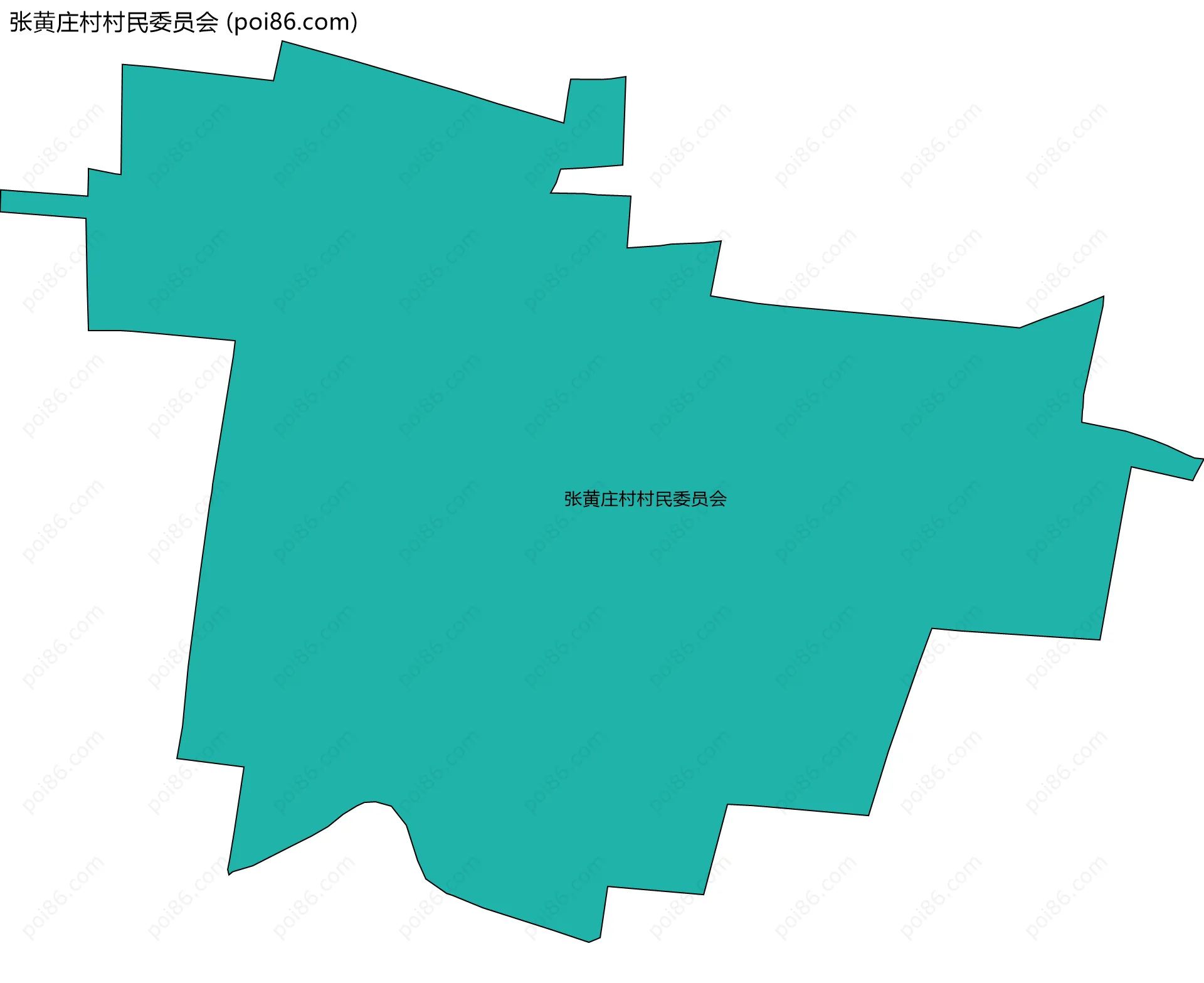 张黄庄村村民委员会边界地图