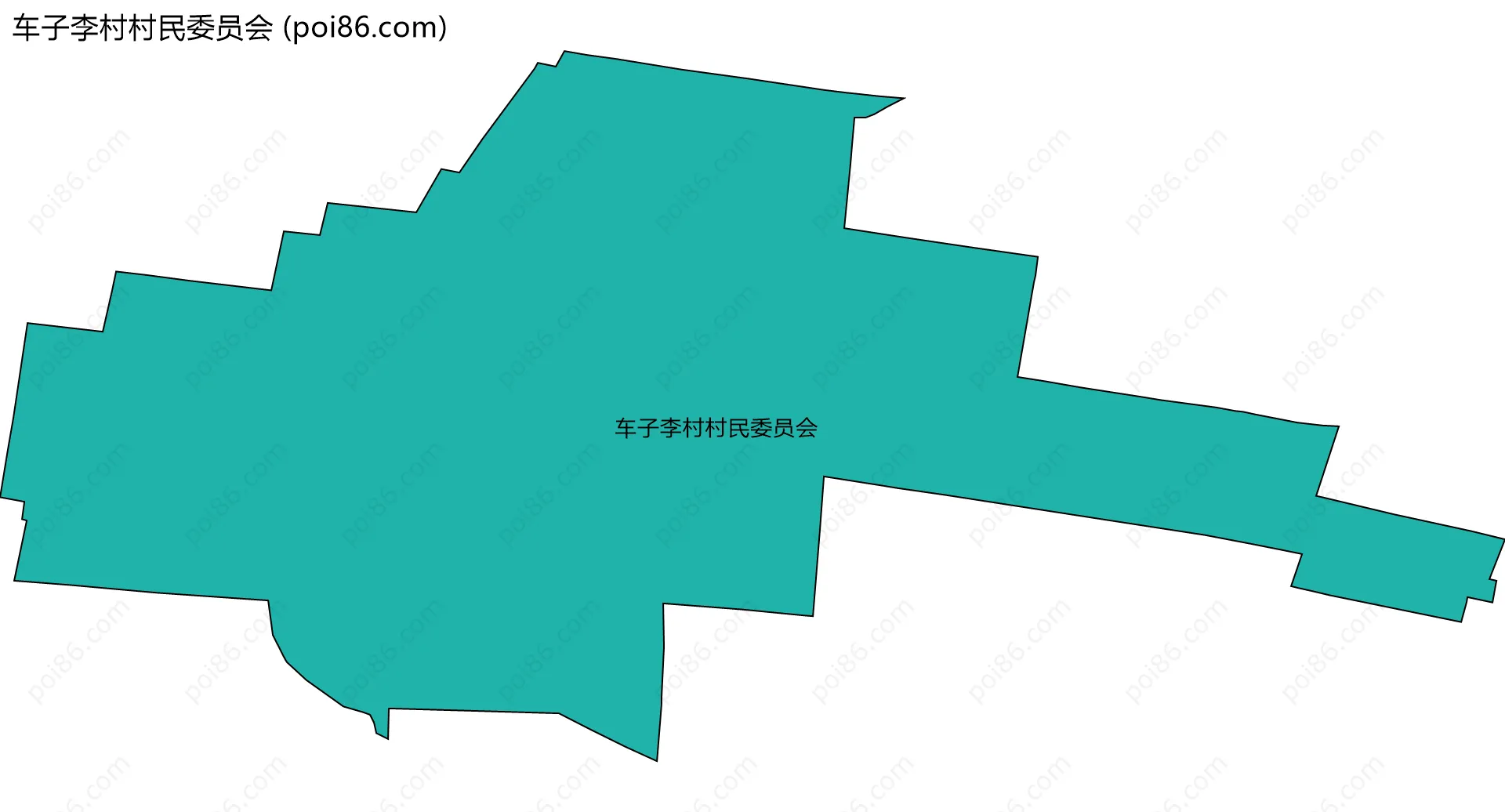 车子李村村民委员会边界地图