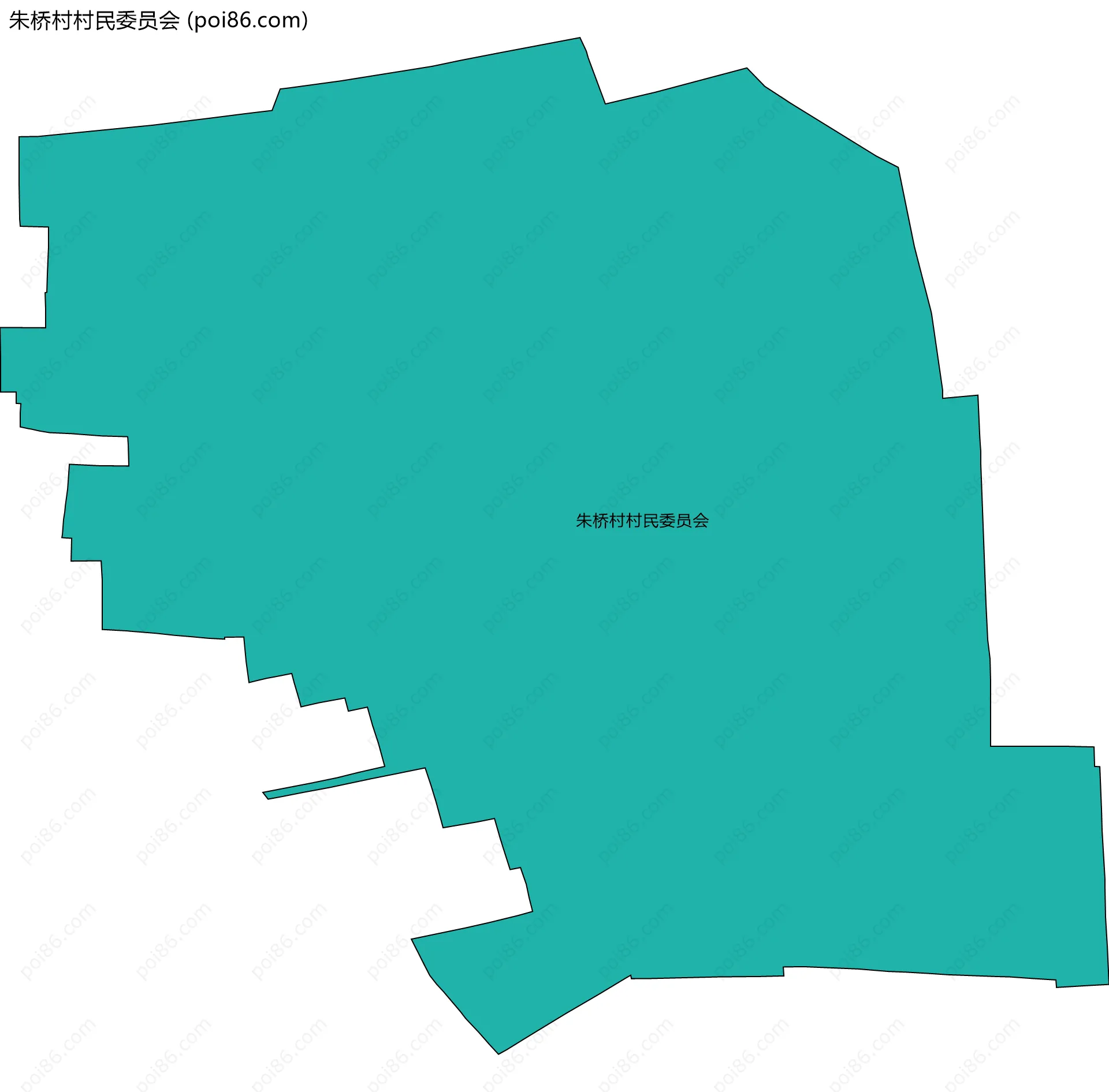 朱桥村村民委员会边界地图