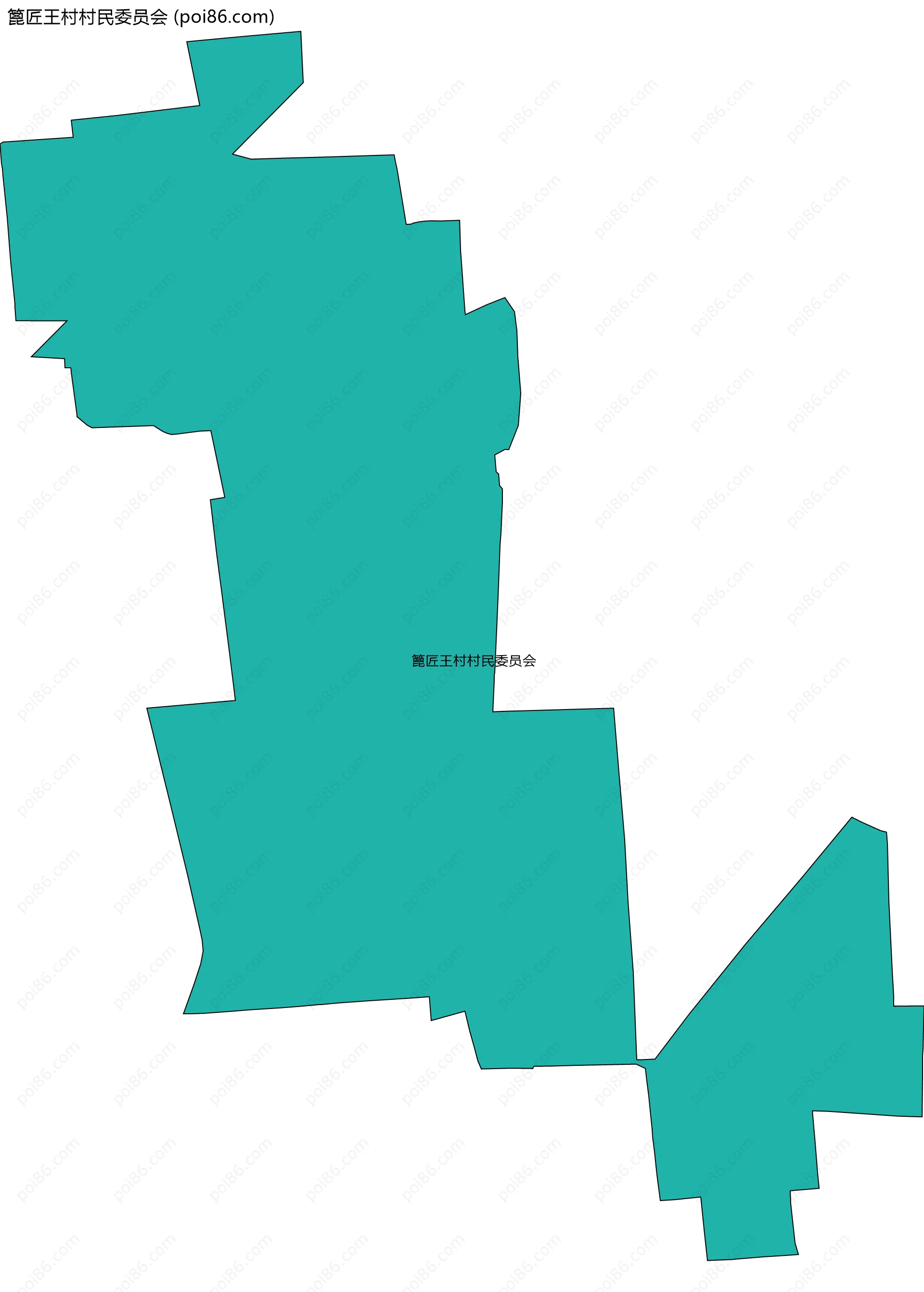篦匠王村村民委员会边界地图