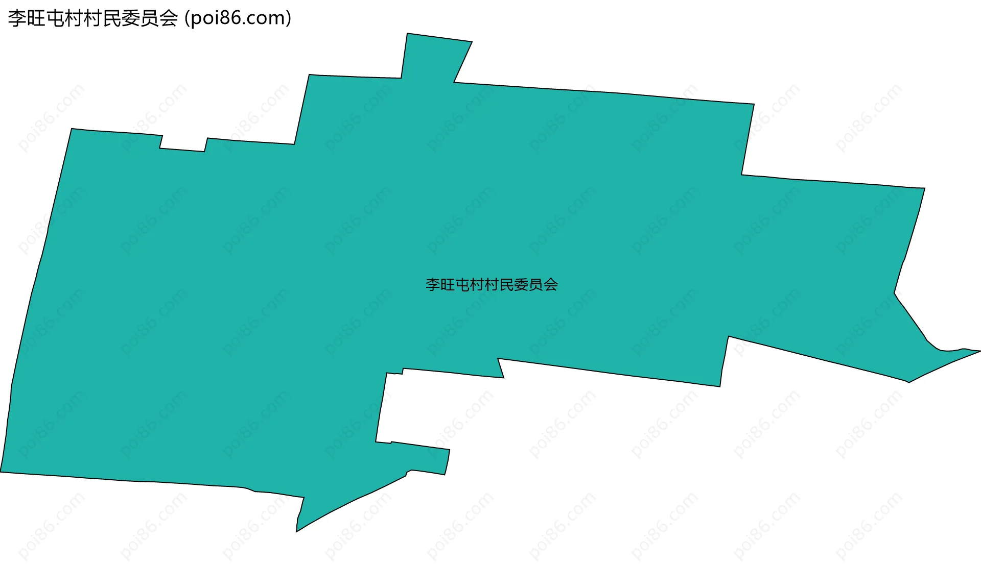 李旺屯村村民委员会边界地图