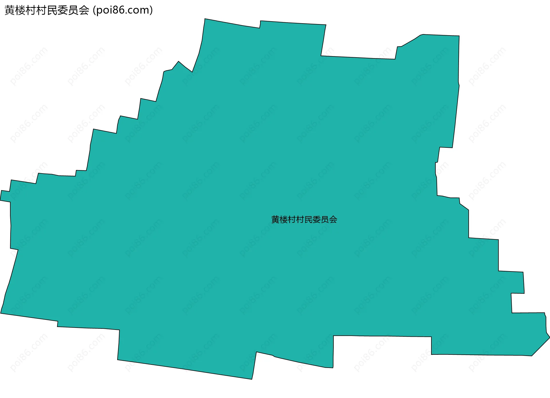 黄楼村村民委员会边界地图