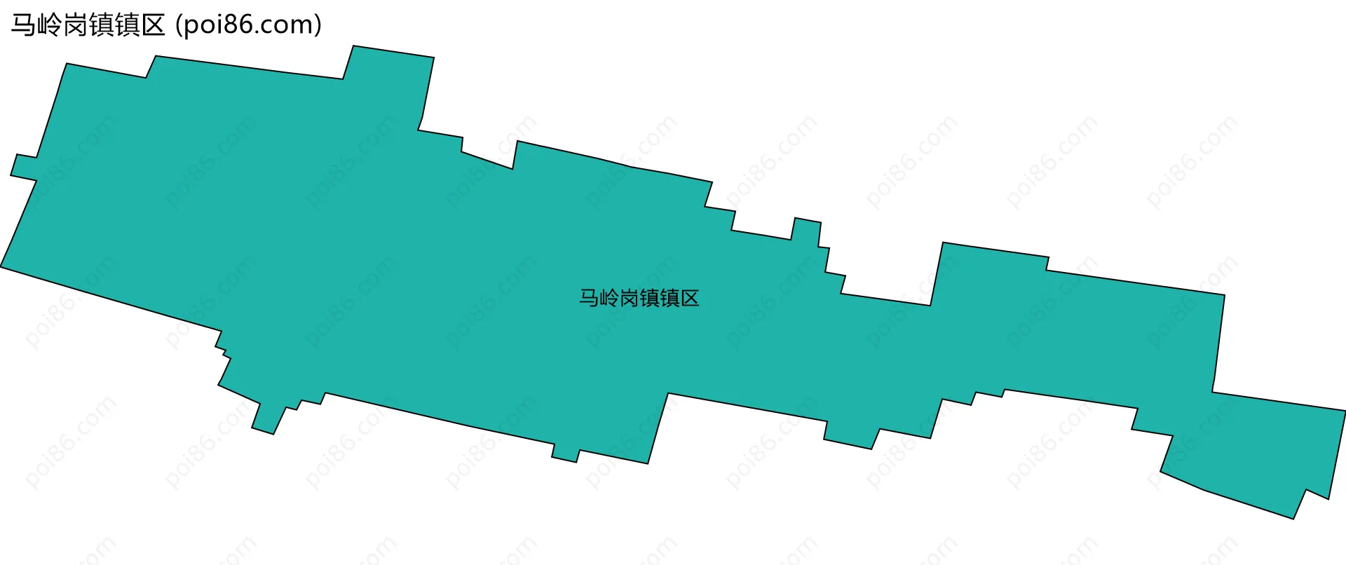 马岭岗镇镇区边界地图