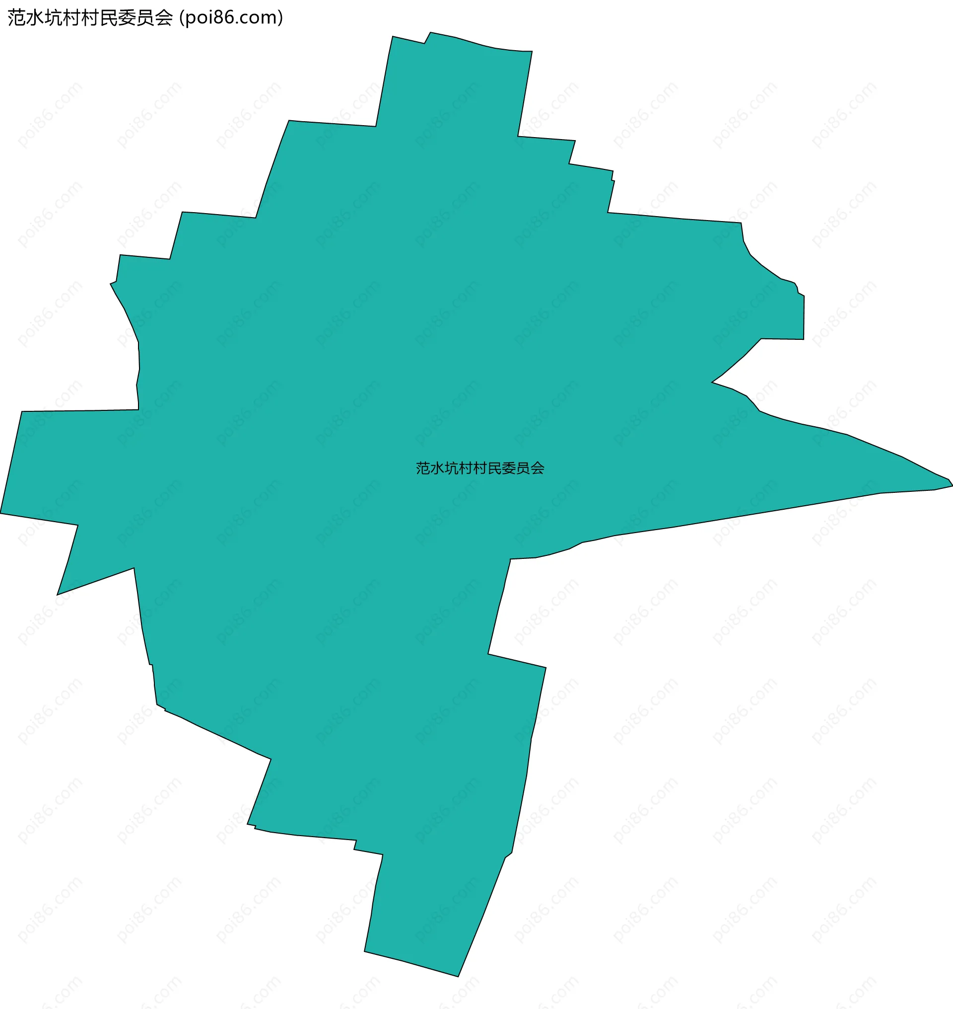 范水坑村村民委员会边界地图