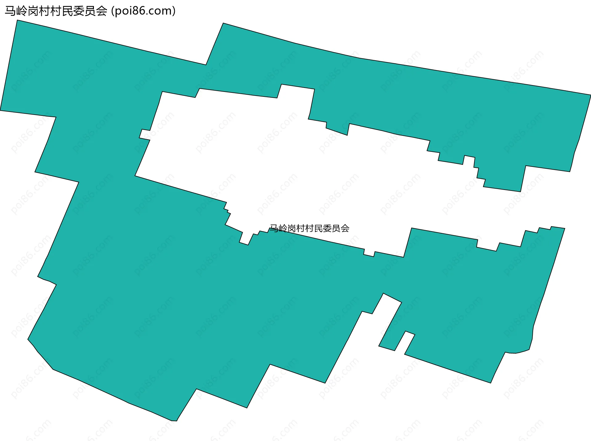 马岭岗村村民委员会边界地图