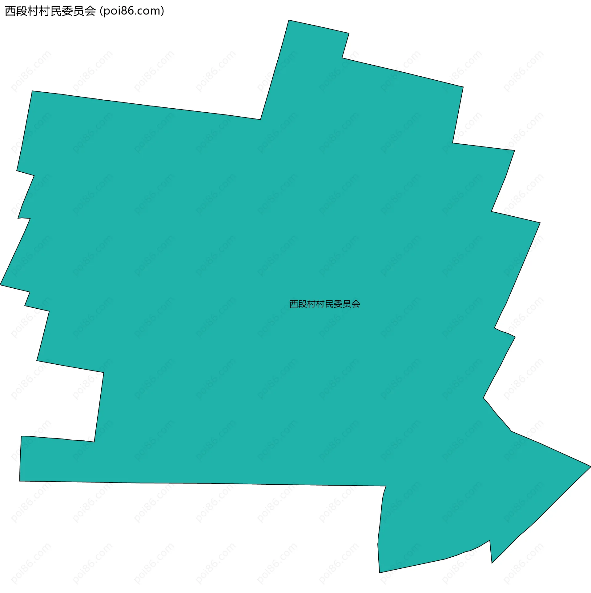 西段村村民委员会边界地图
