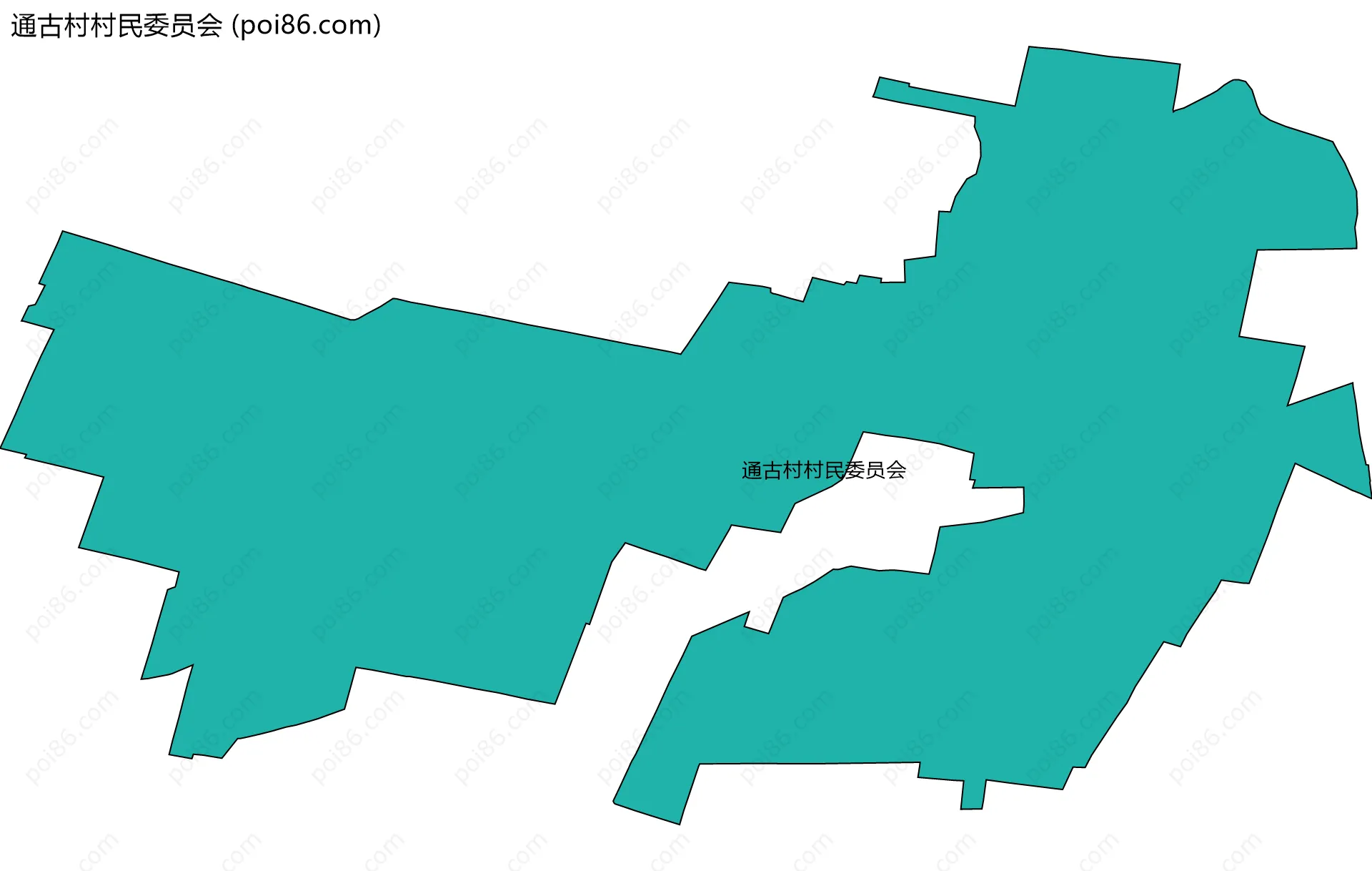 通古村村民委员会边界地图