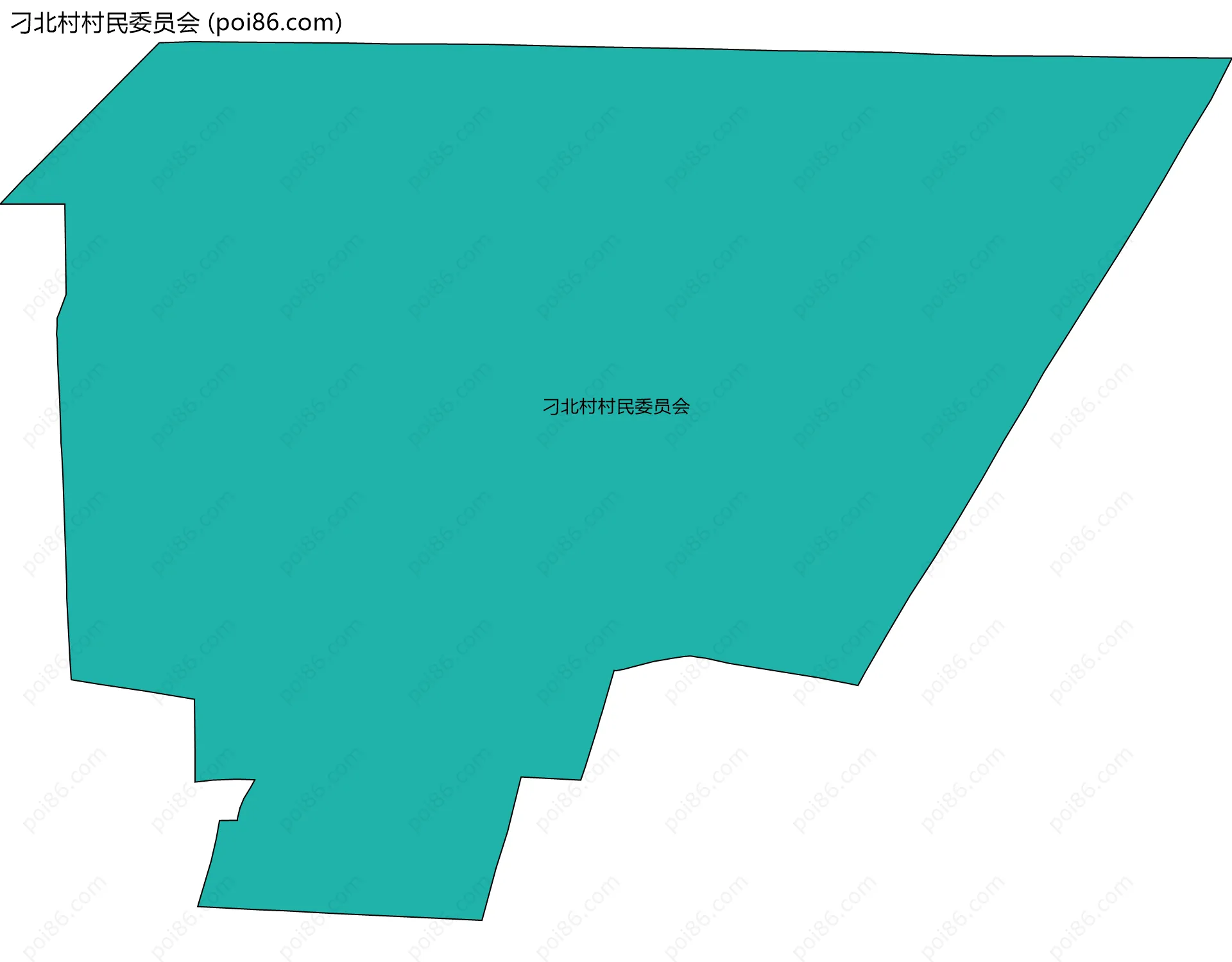 刁北村村民委员会边界地图