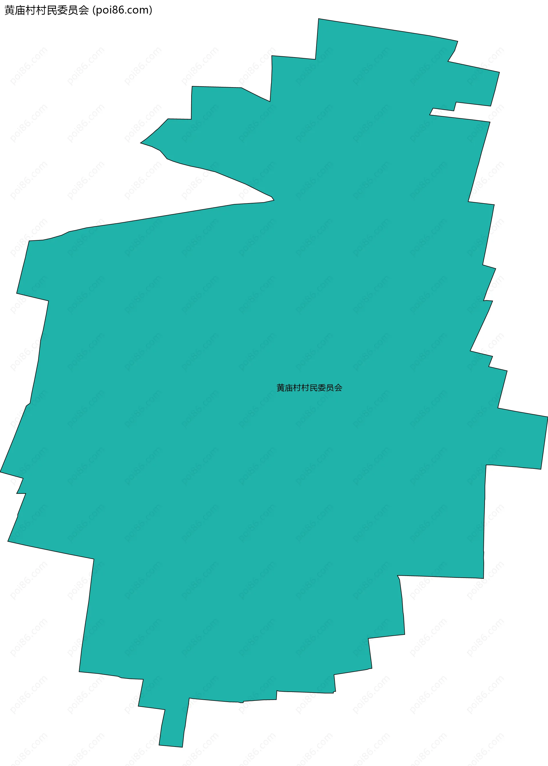 黄庙村村民委员会边界地图