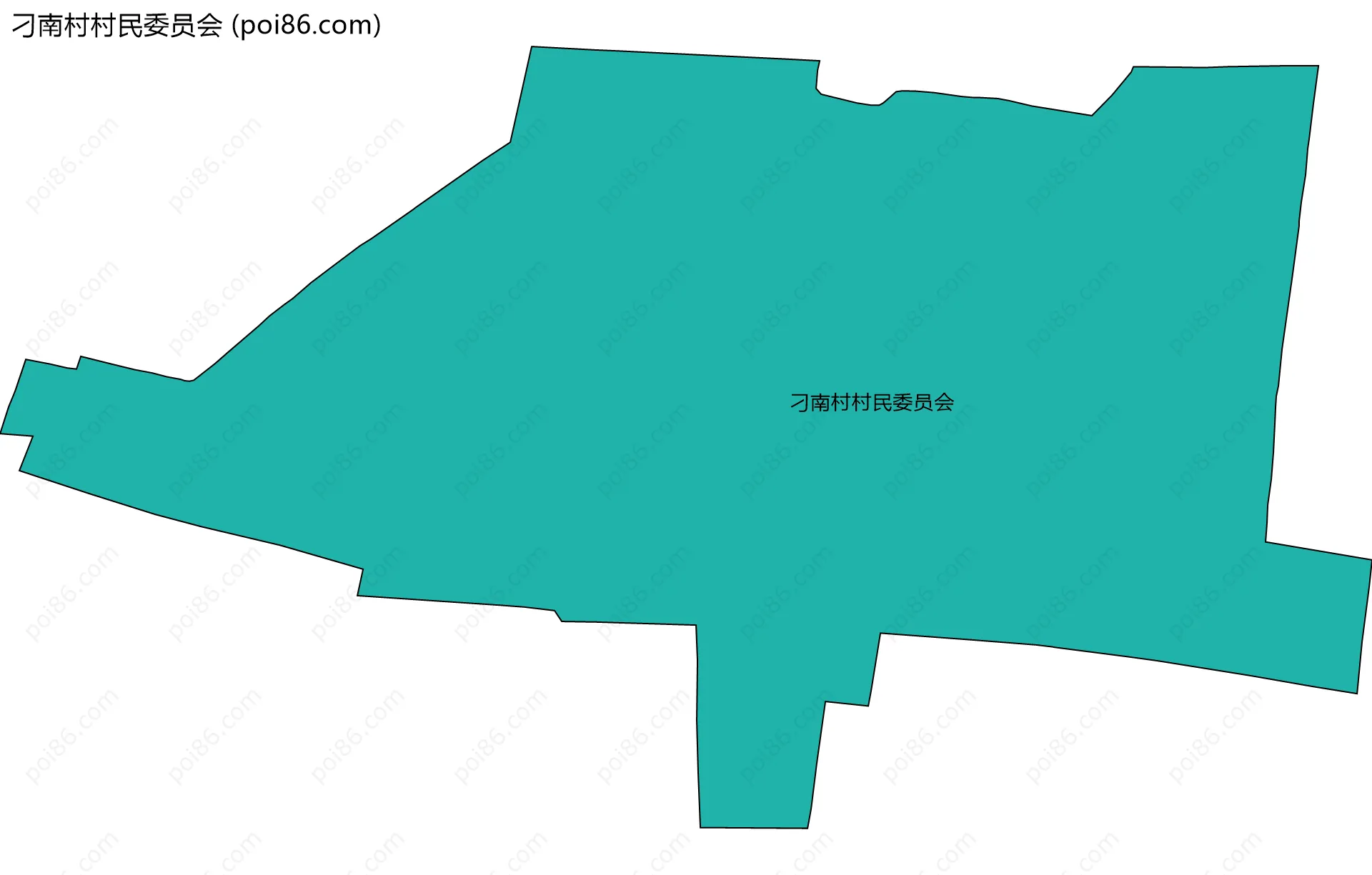 刁南村村民委员会边界地图