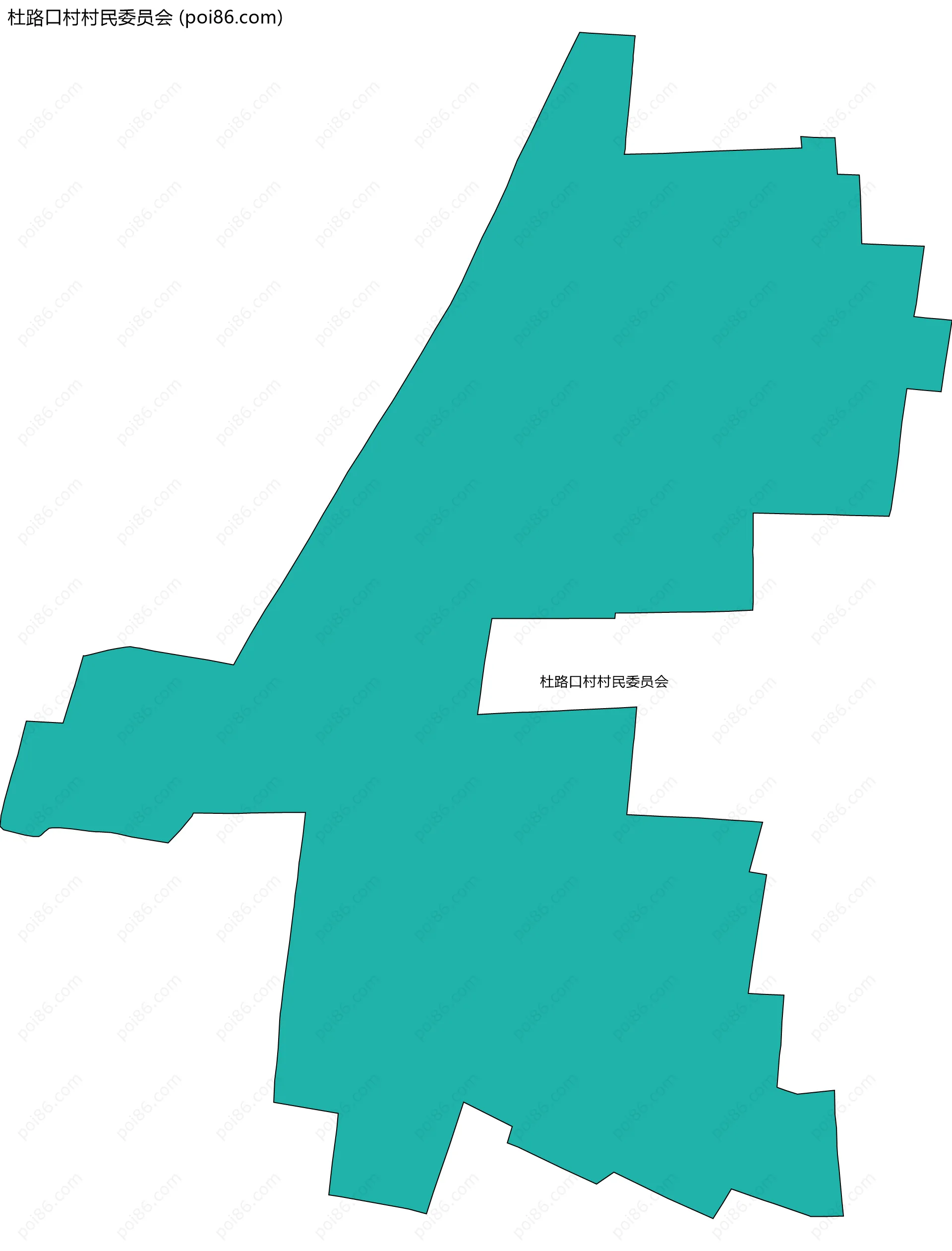 杜路口村村民委员会边界地图