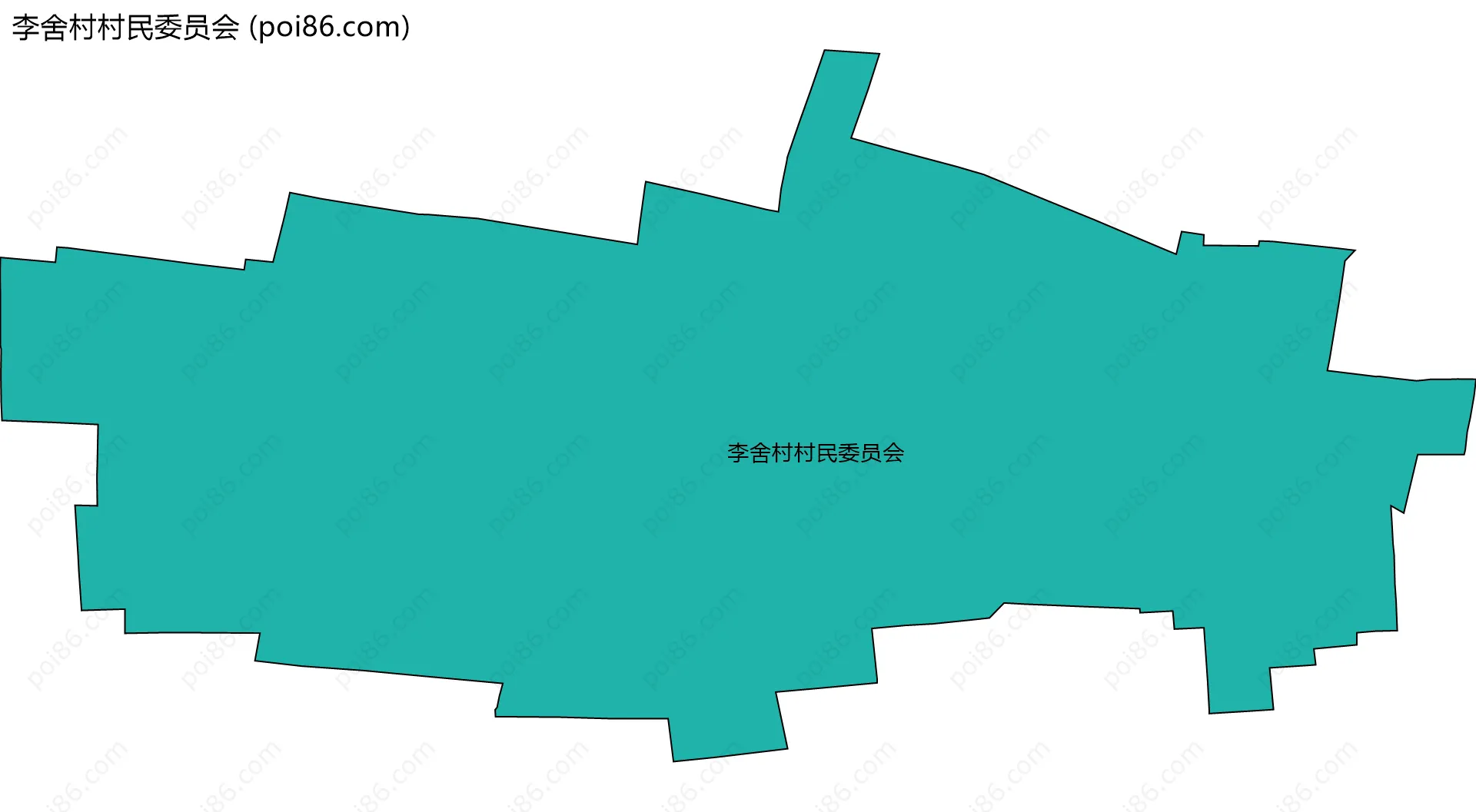 李舍村村民委员会边界地图