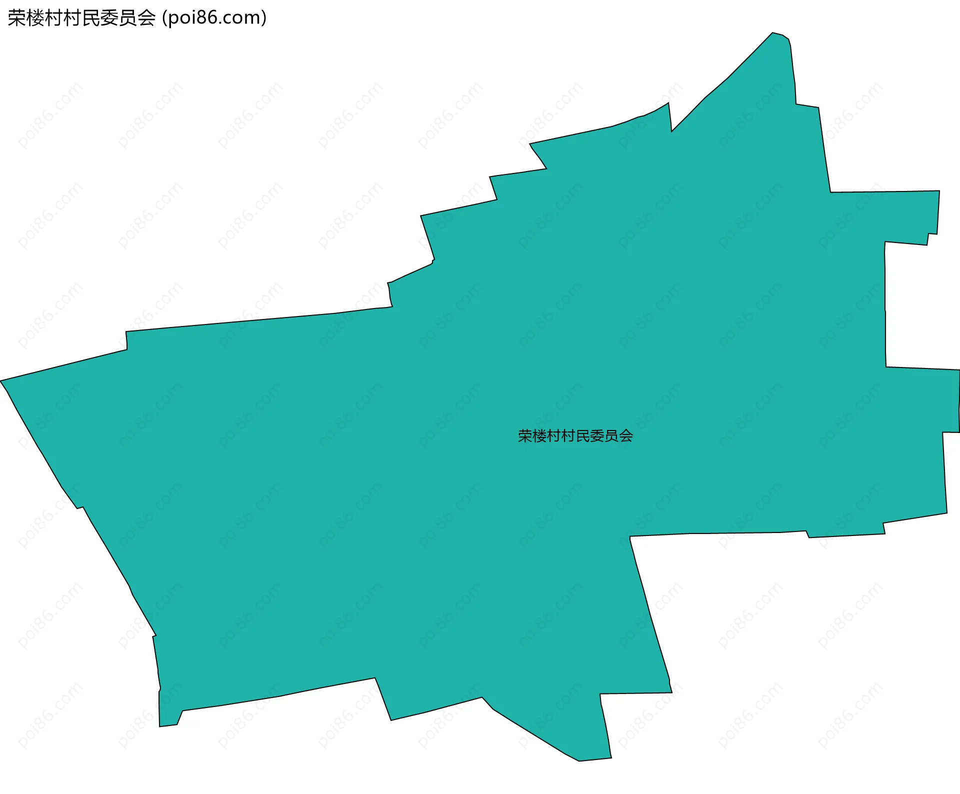 荣楼村村民委员会边界地图