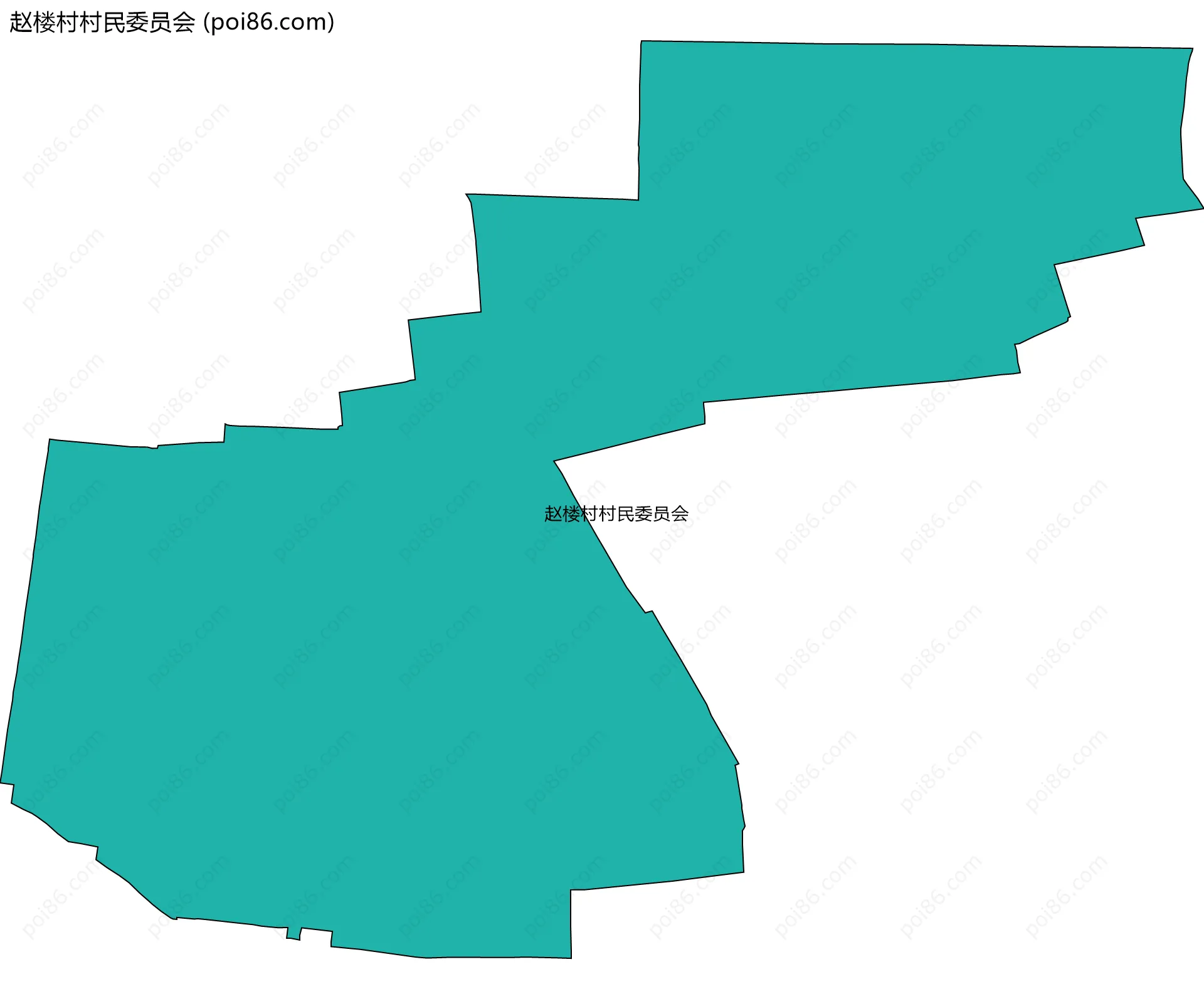 赵楼村村民委员会边界地图