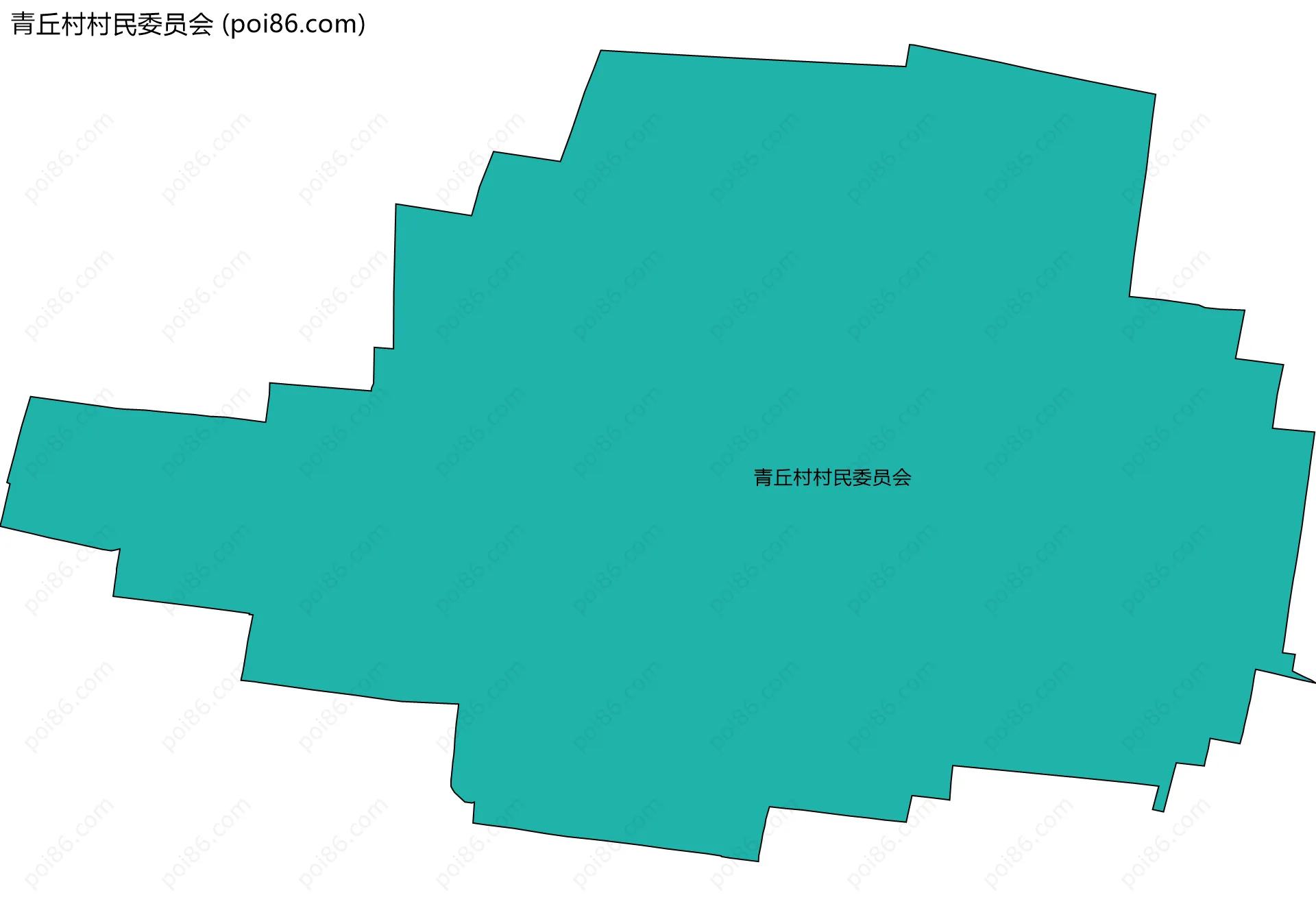 青丘村村民委员会边界地图
