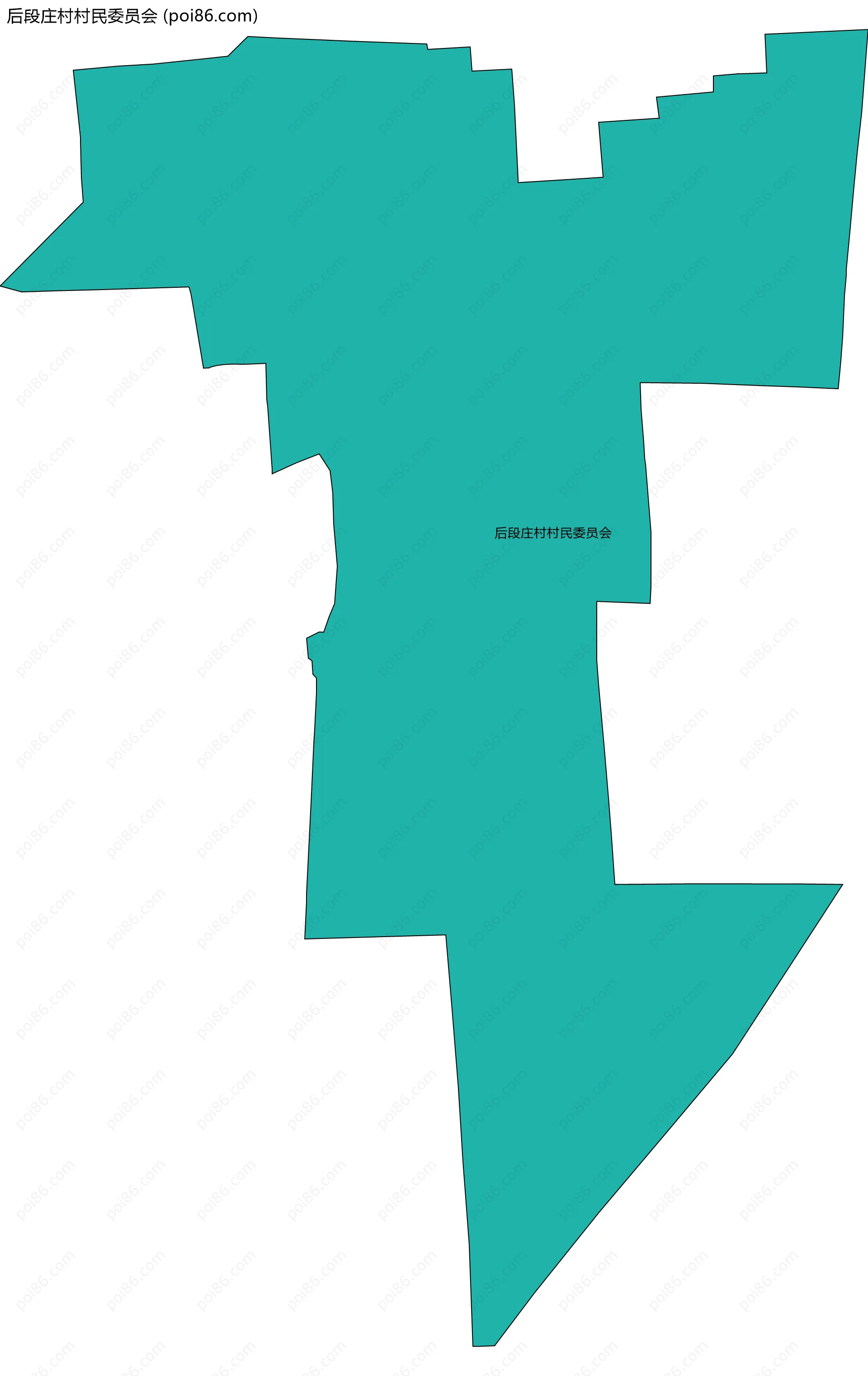 后段庄村村民委员会边界地图