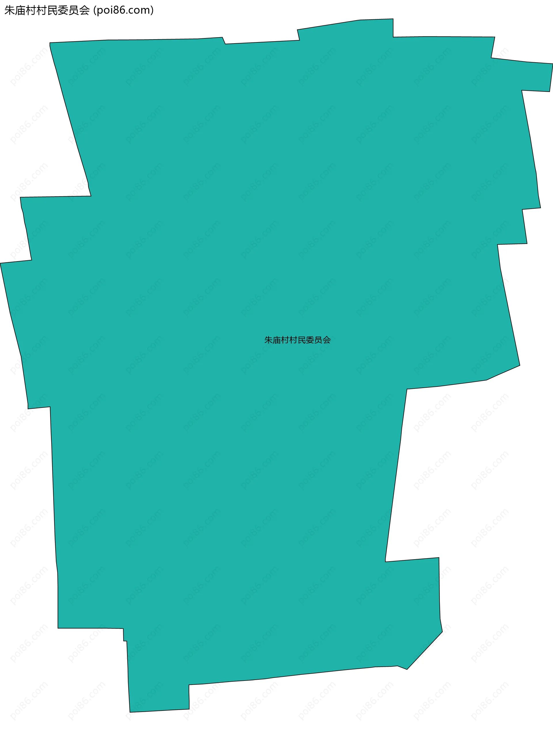 朱庙村村民委员会边界地图