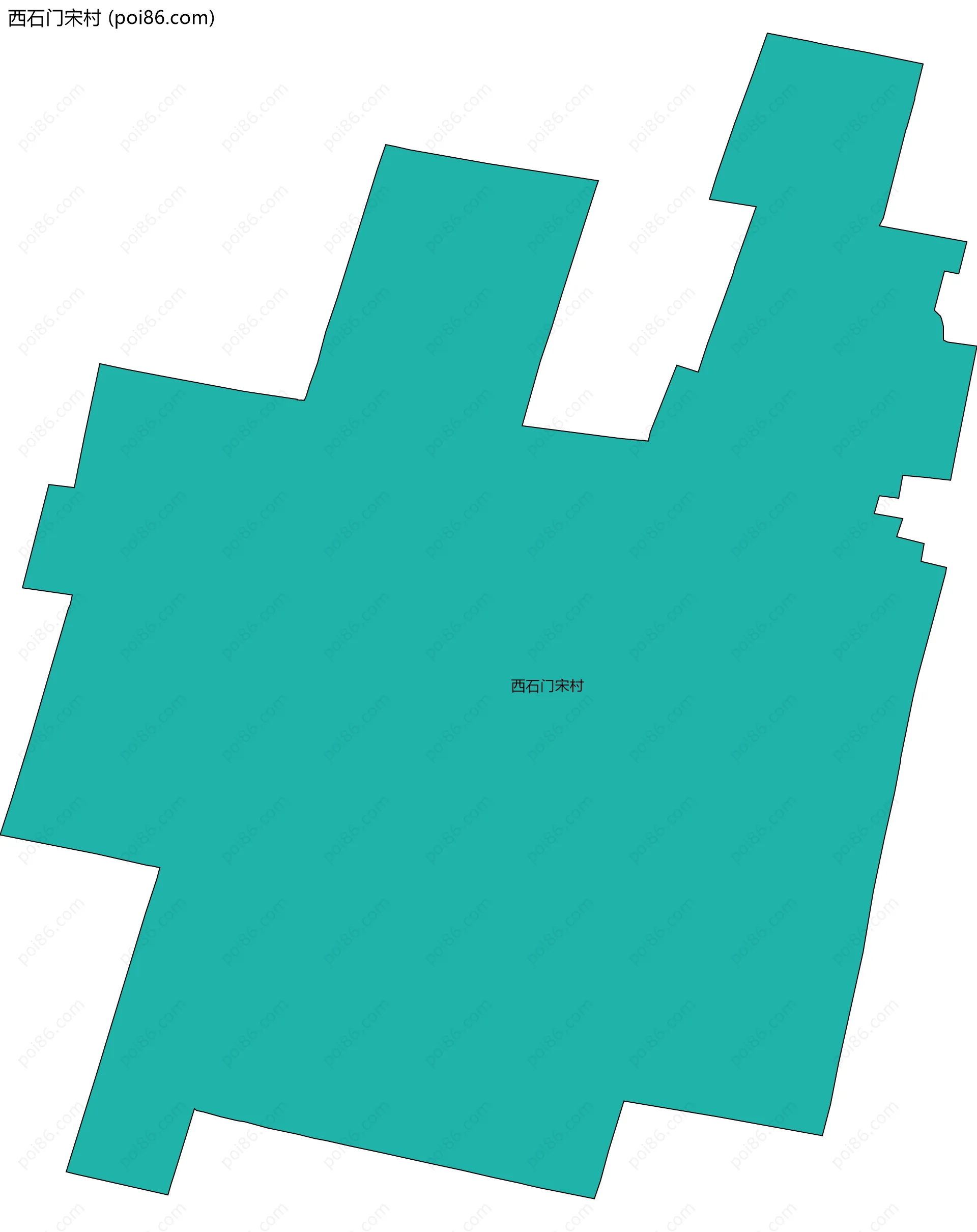 西石门宋村边界地图