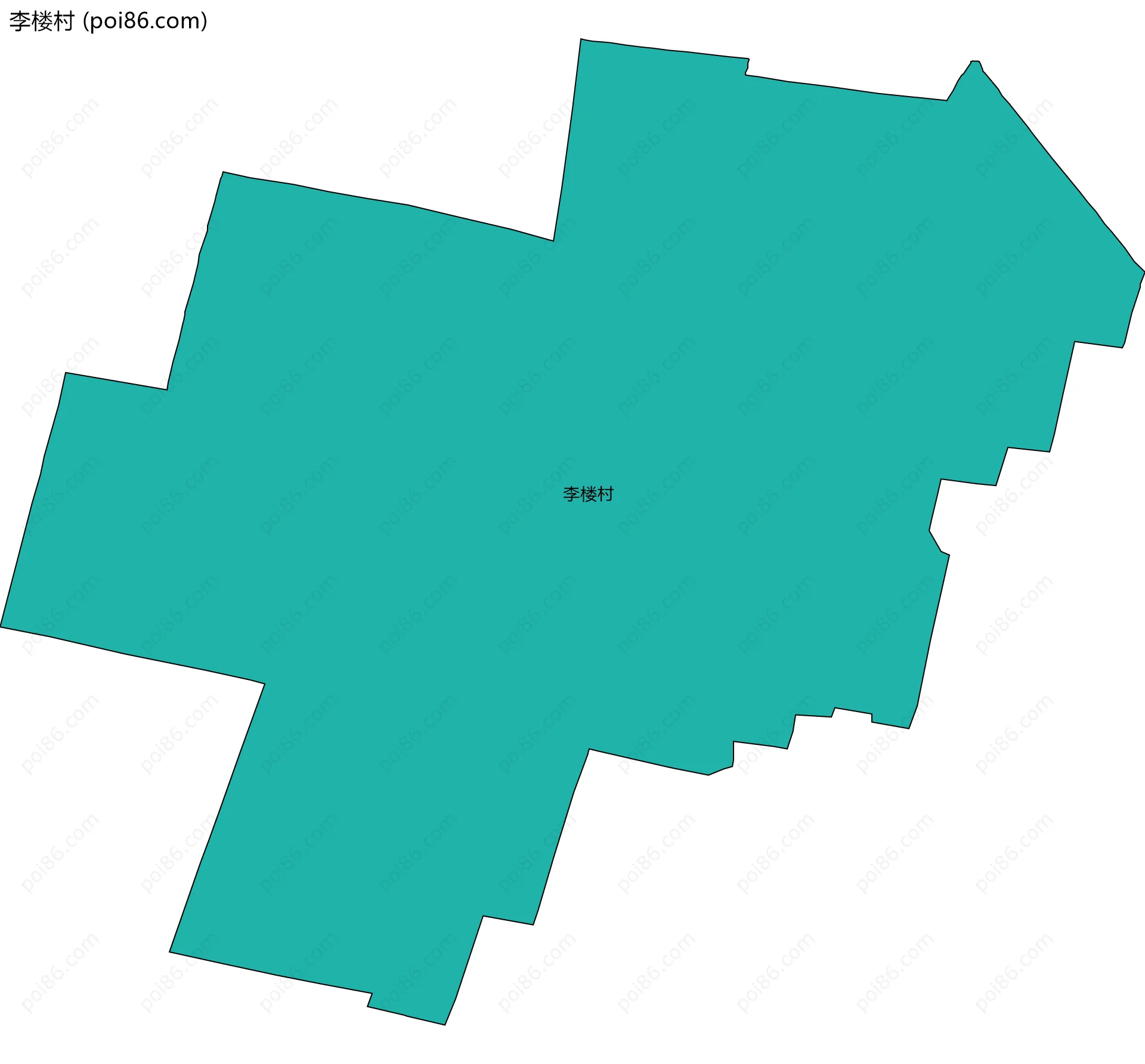 李楼村边界地图