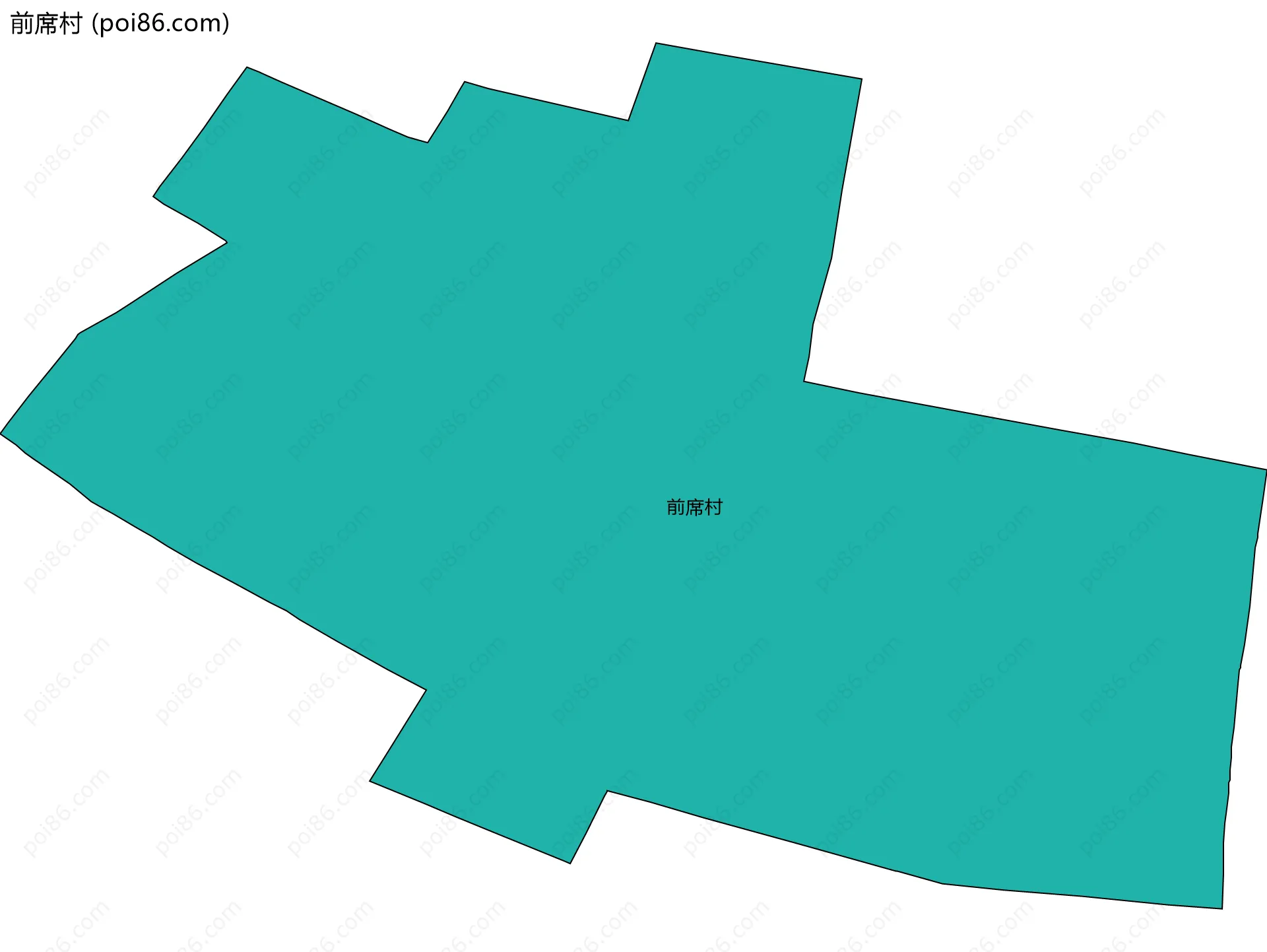前席村边界地图