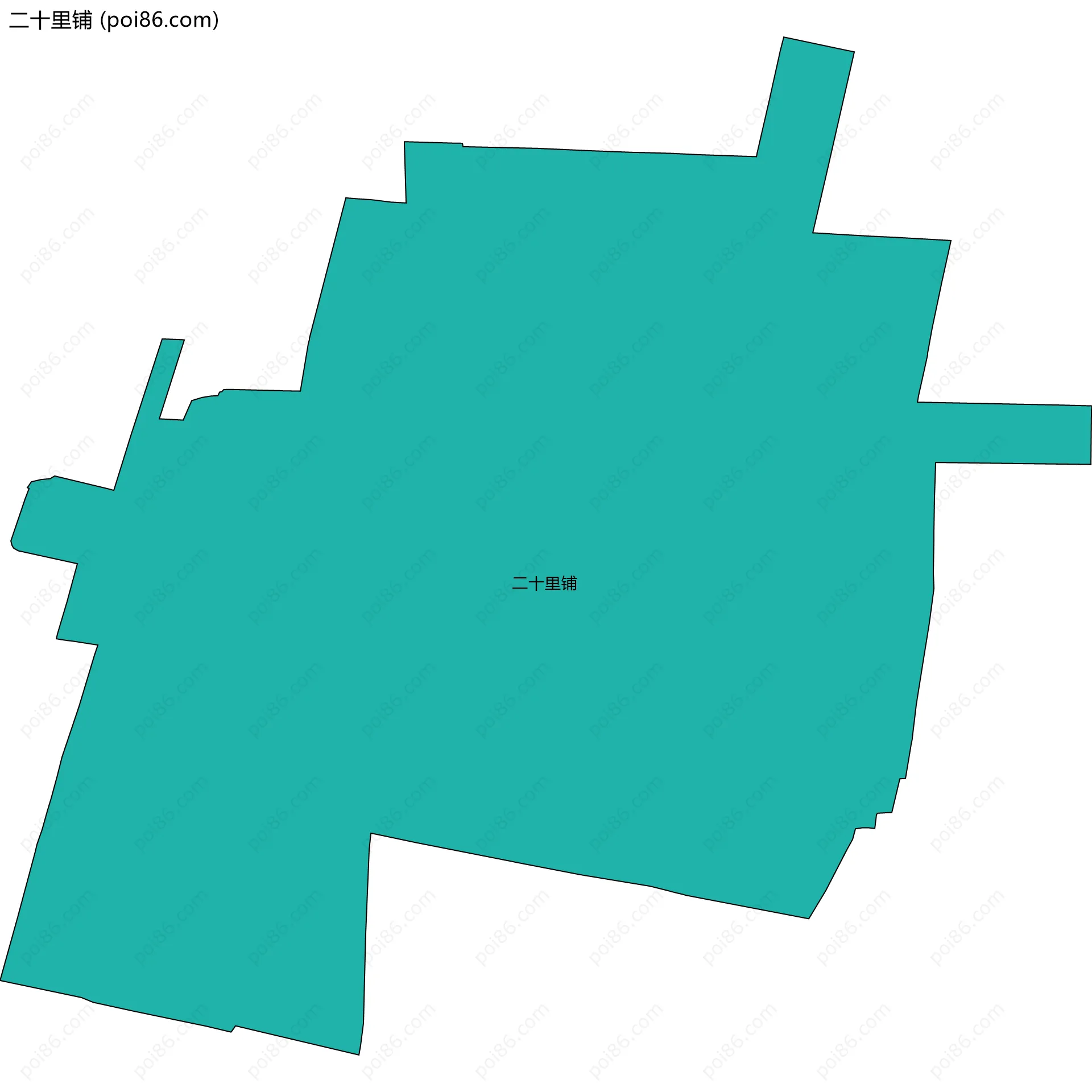 二十里铺边界地图