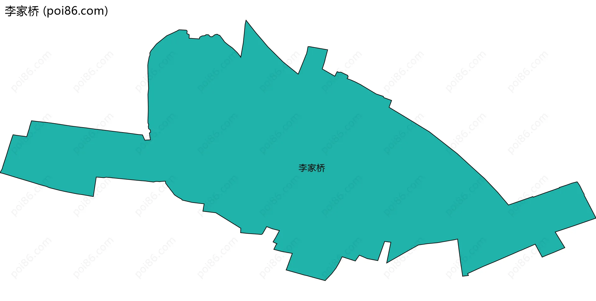 李家桥边界地图