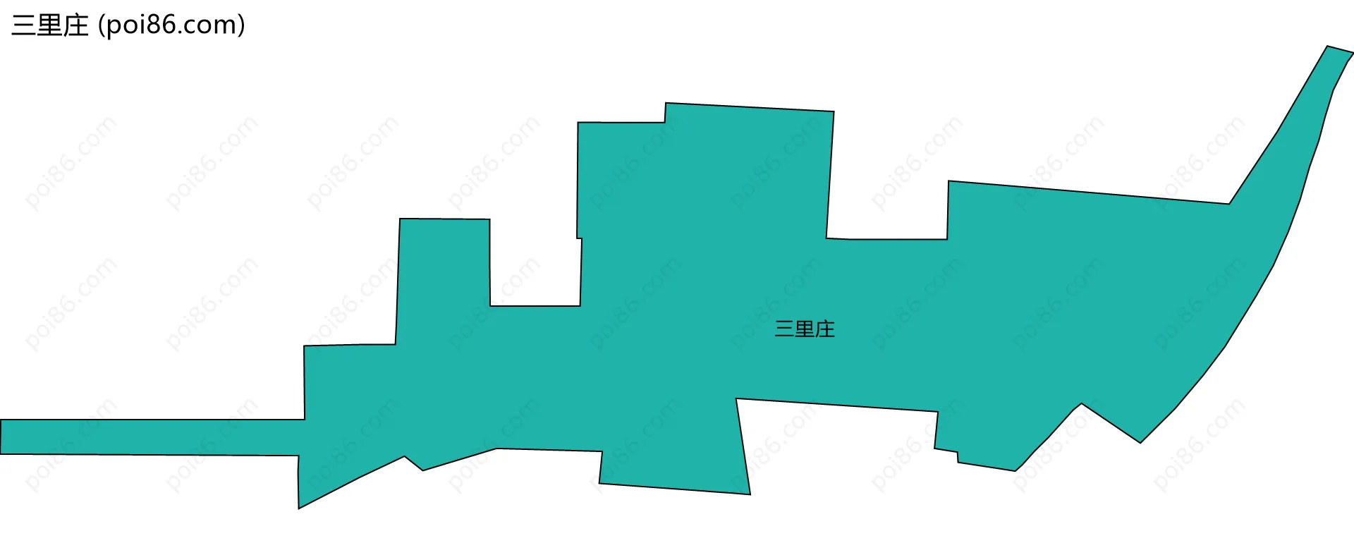 三里庄边界地图