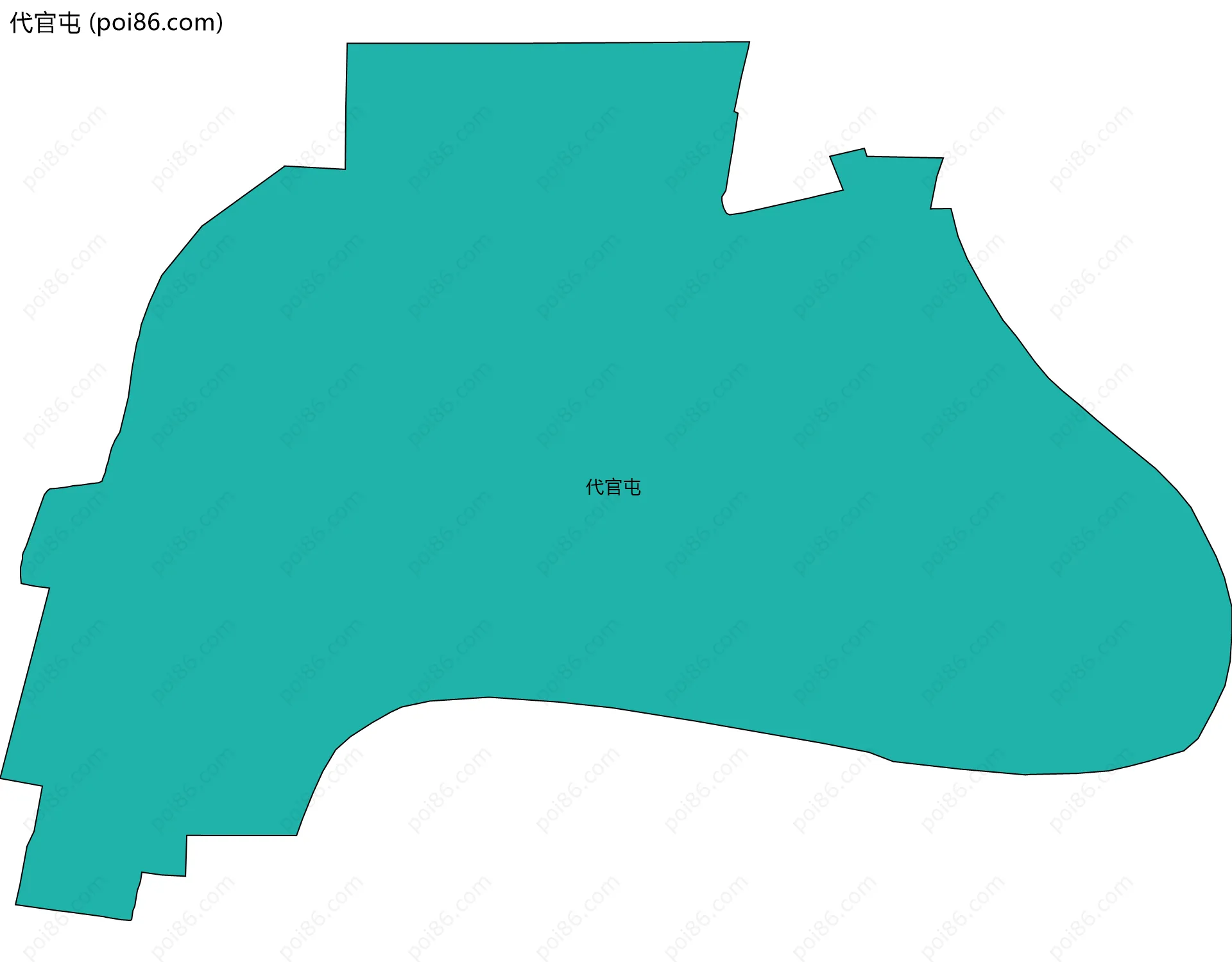 代官屯边界地图