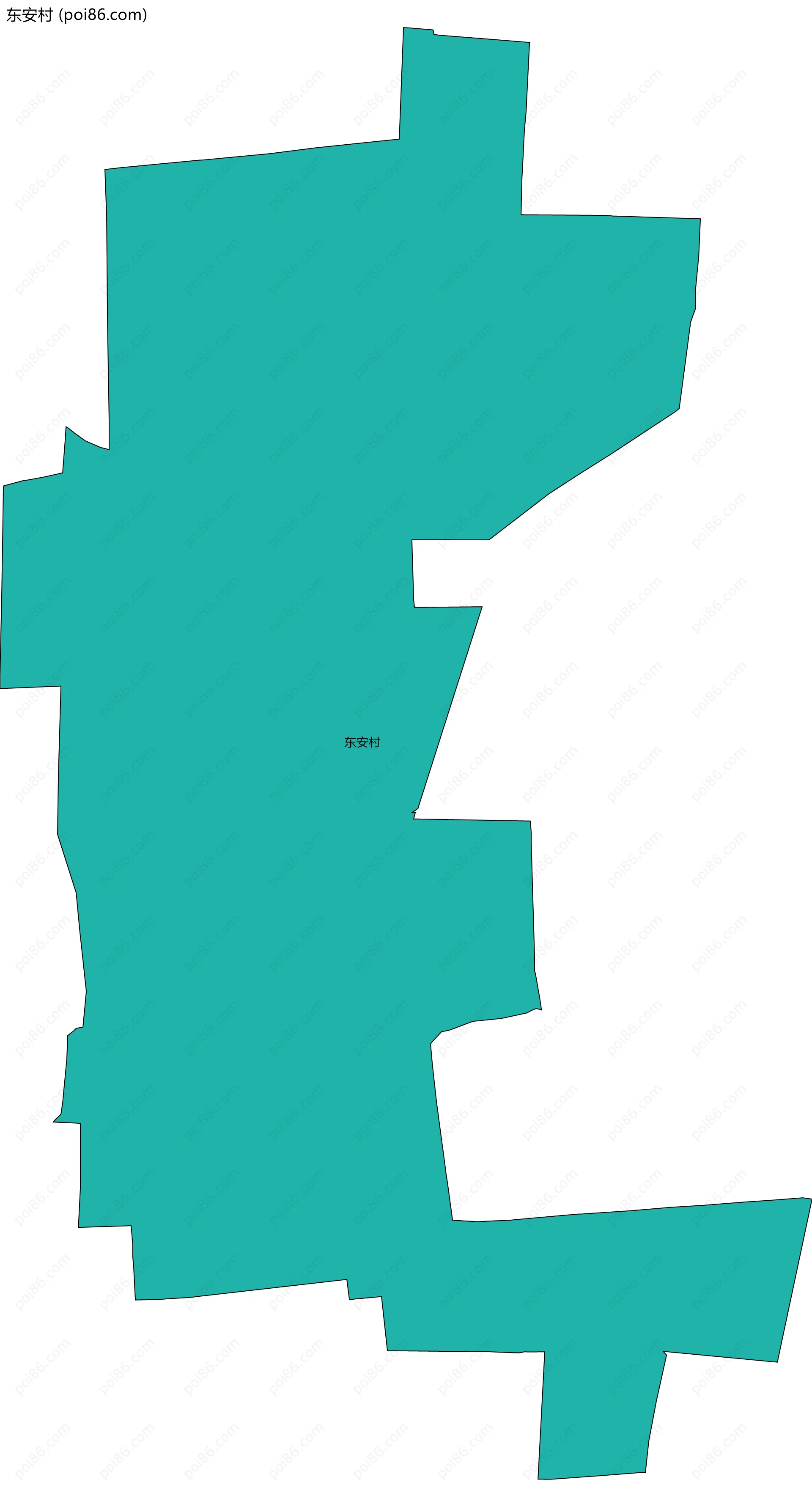 东安村边界地图