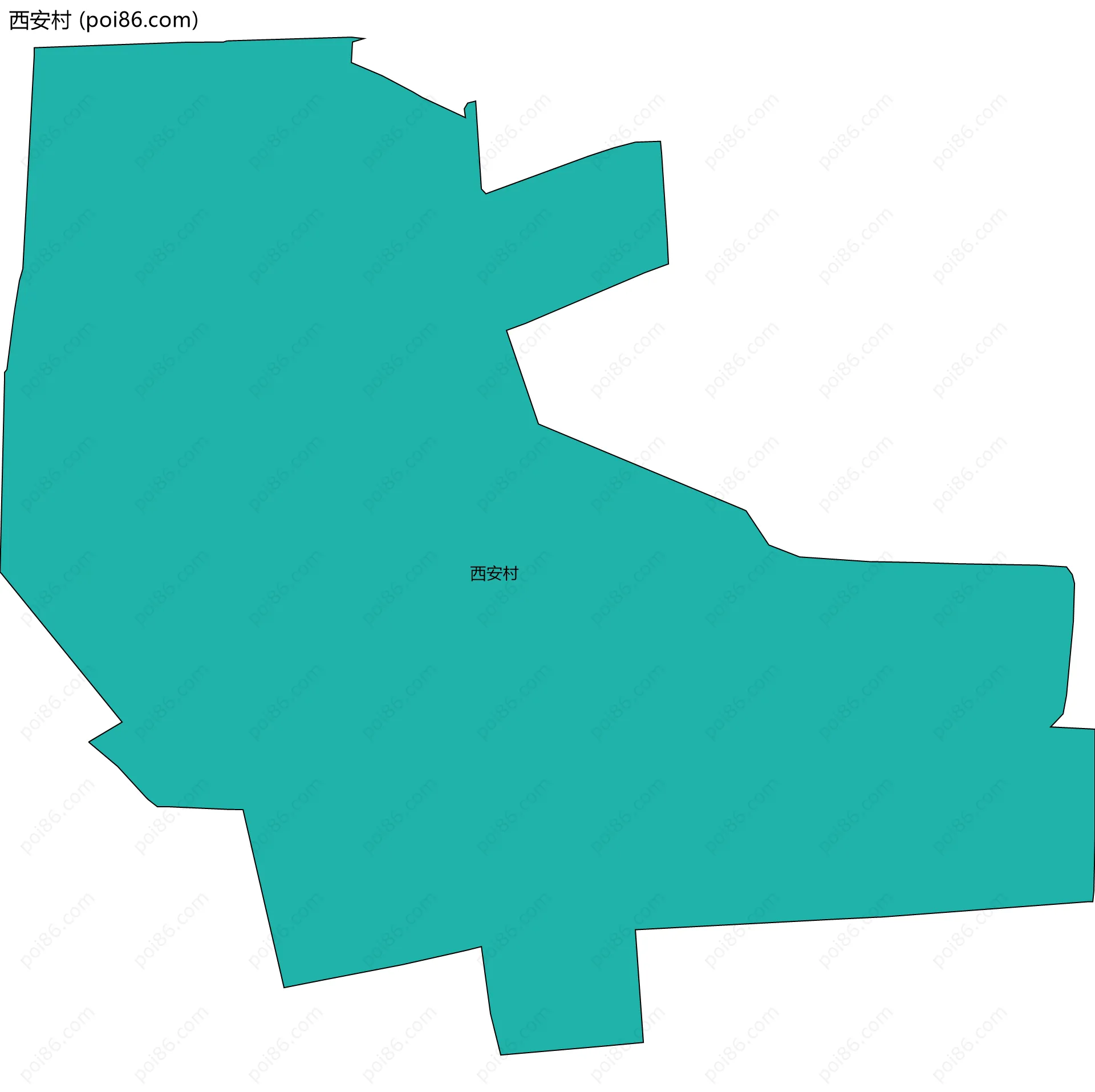 西安村边界地图
