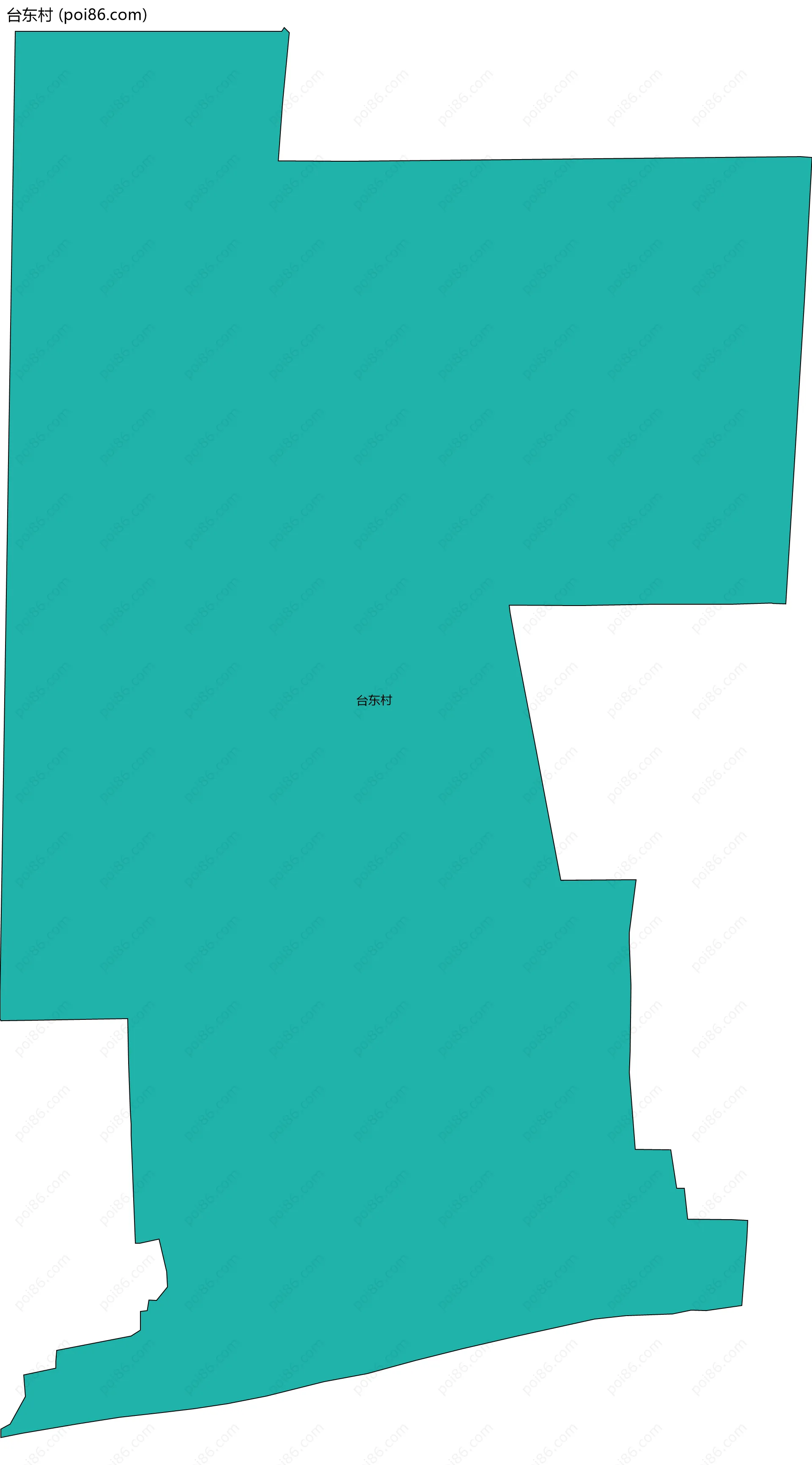 台东村边界地图