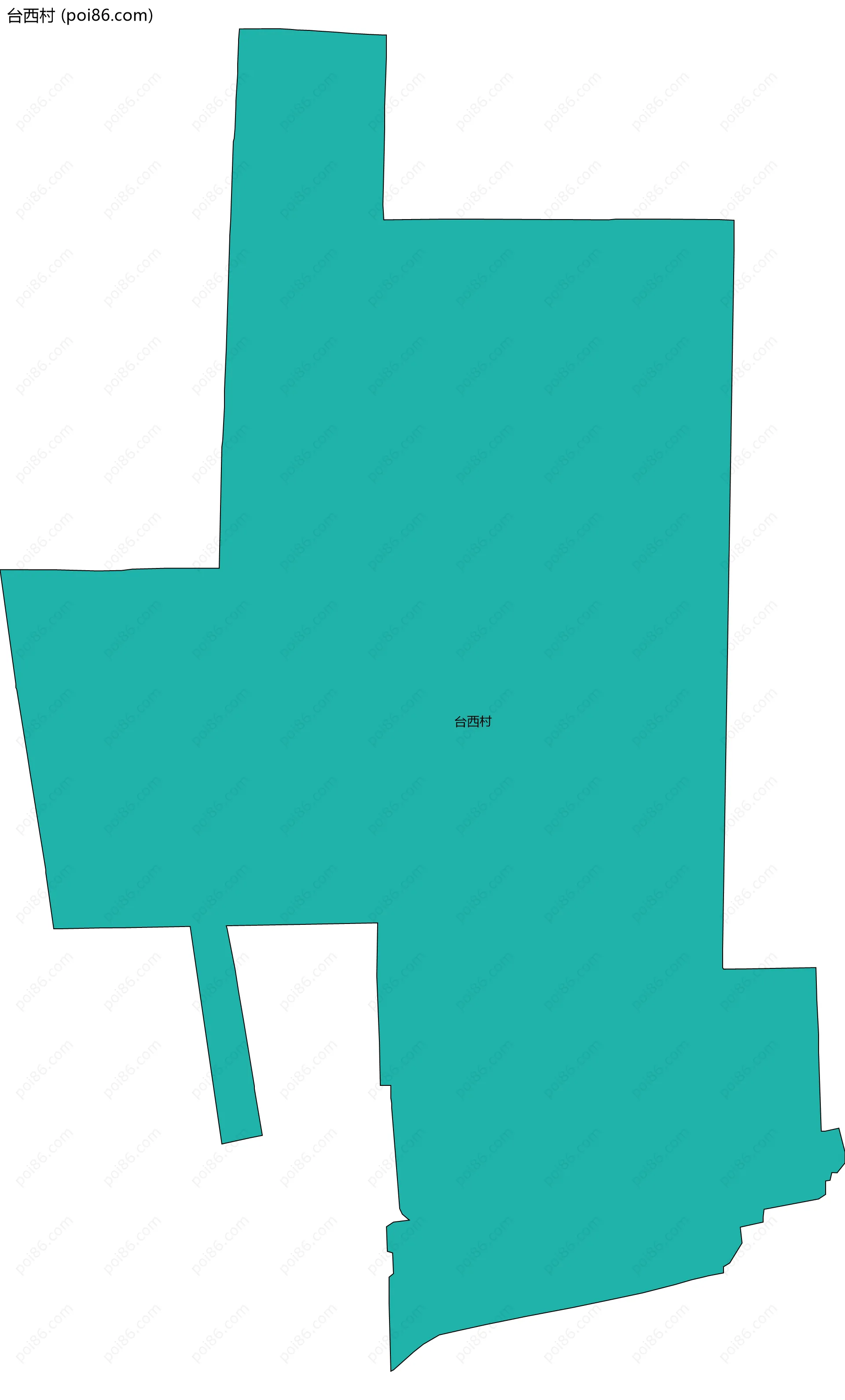 台西村边界地图