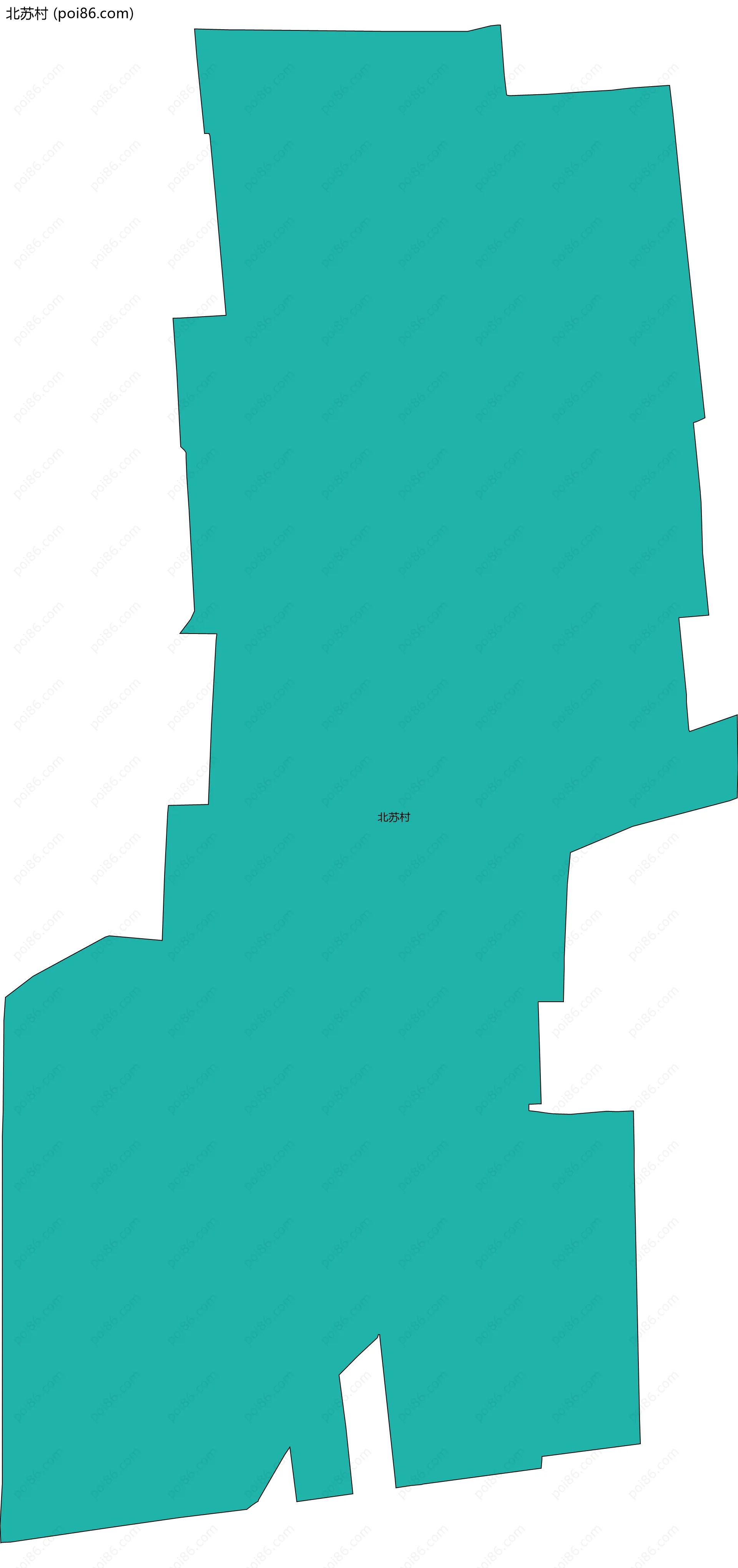 北苏村边界地图