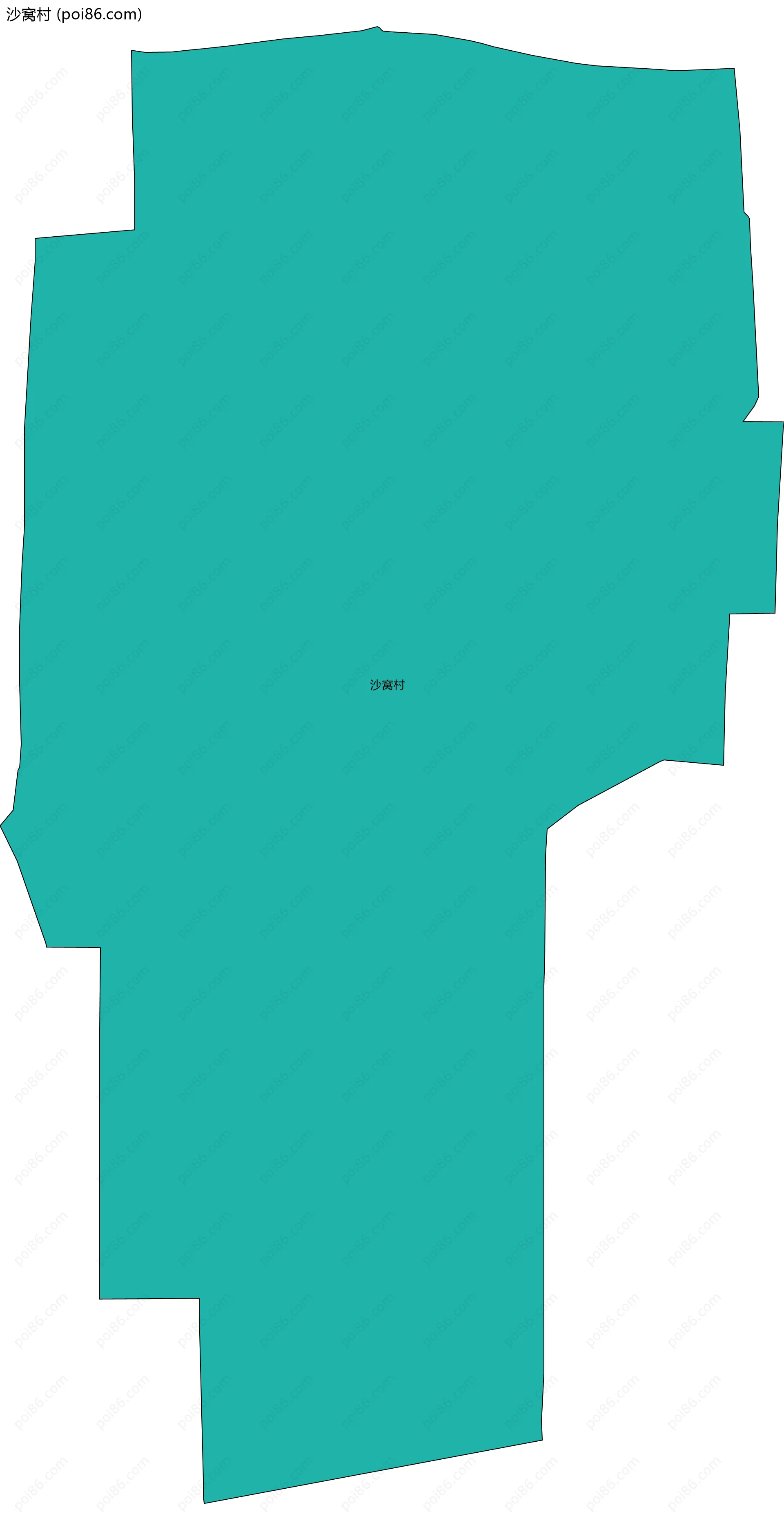 沙窝村边界地图