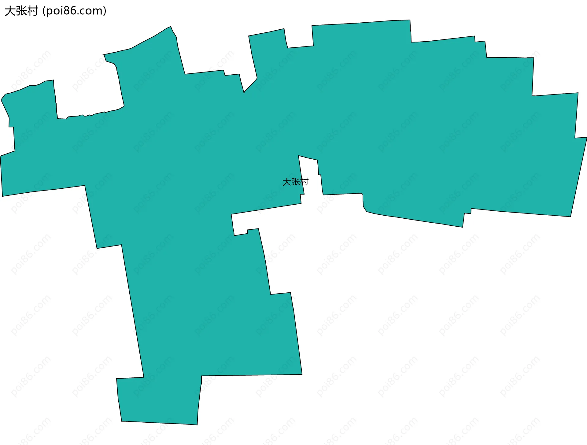 大张村边界地图